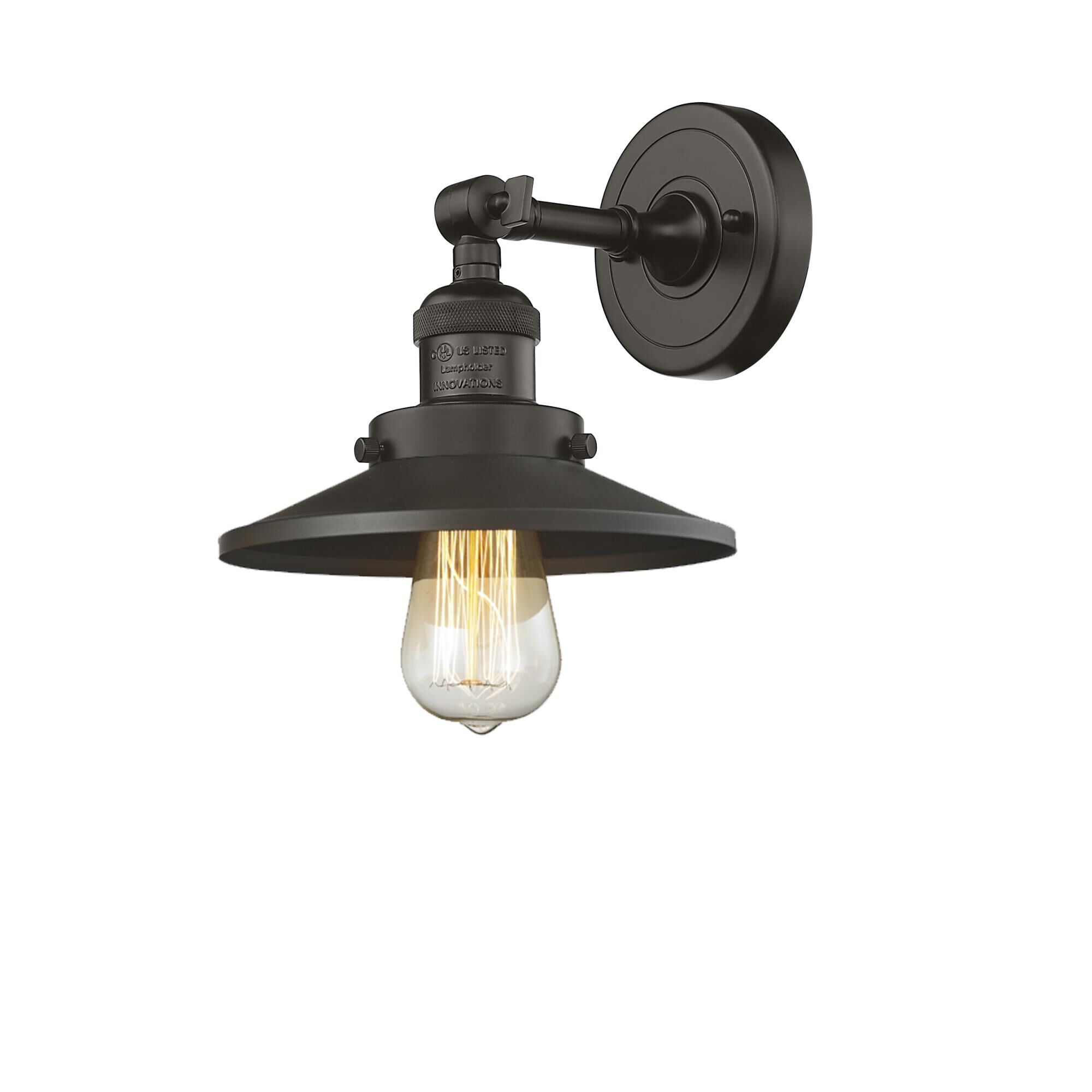 Photos - Chandelier / Lamp Innovations Lighting Bruno Marashlian Railroad 8 Inch Wall Sconce Railroad - 203-OB-M5 - Restoration-Vintage 203-OB-M5