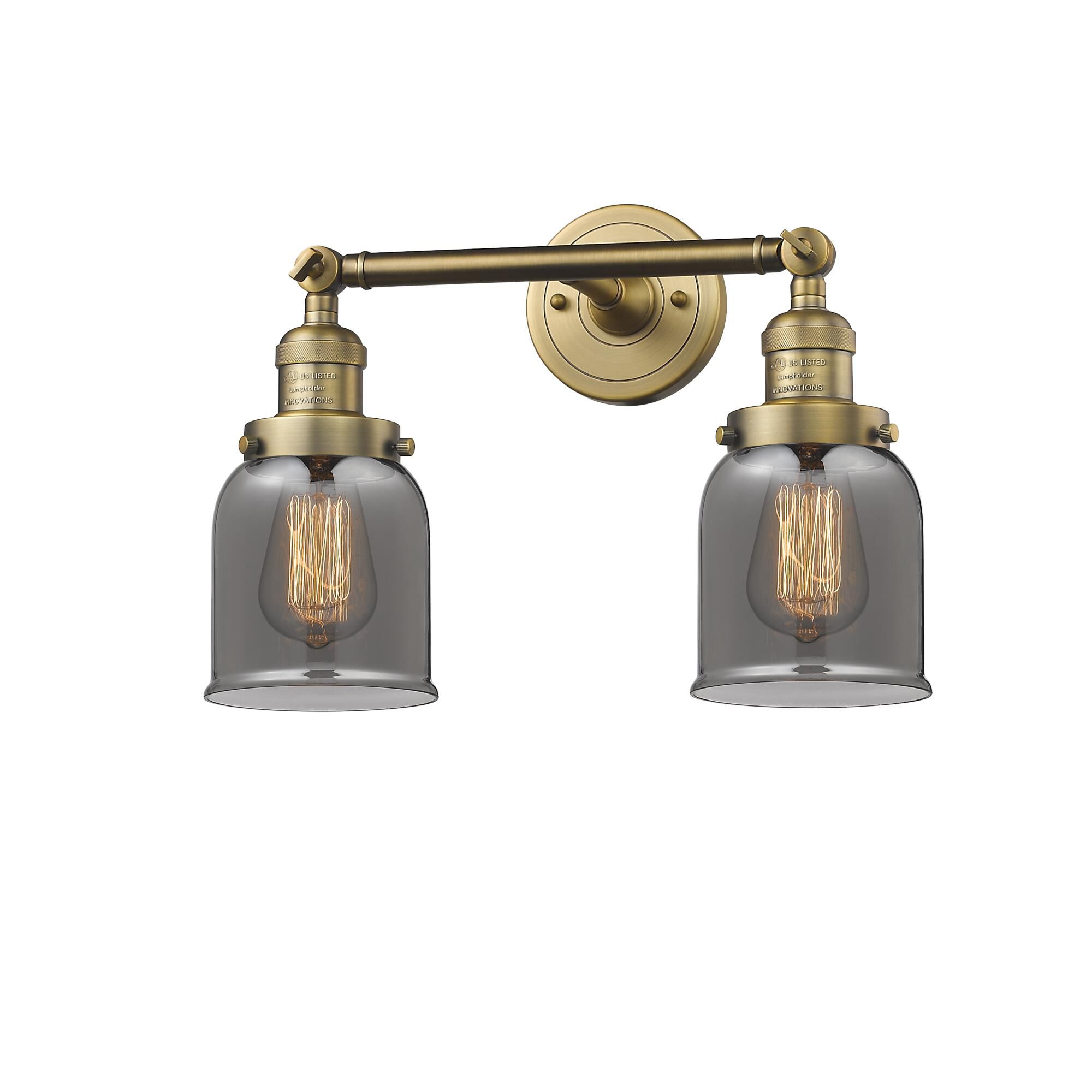 Photos - Chandelier / Lamp Innovations Lighting Bruno Marashlian Small Bell 16 Inch 2 Light Bath Vanity Light Small Bell - 208-BB-G53 - Restoration-Vin