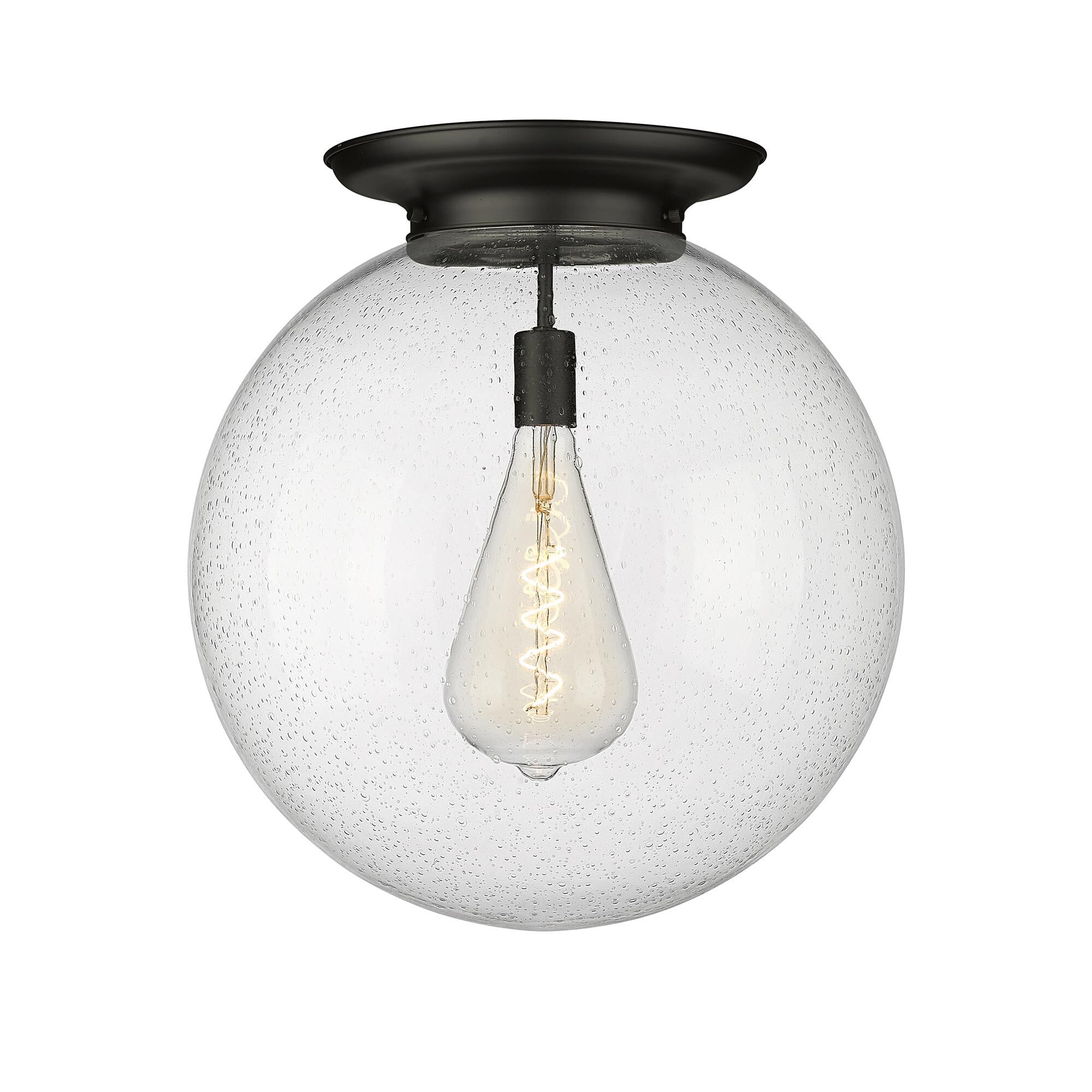 Innovations Lighting Bruno Marashlian Beacon 17 Inch 1 Light Flush Mount Beacon - 221-1F-BK-G204-18 - Transitional