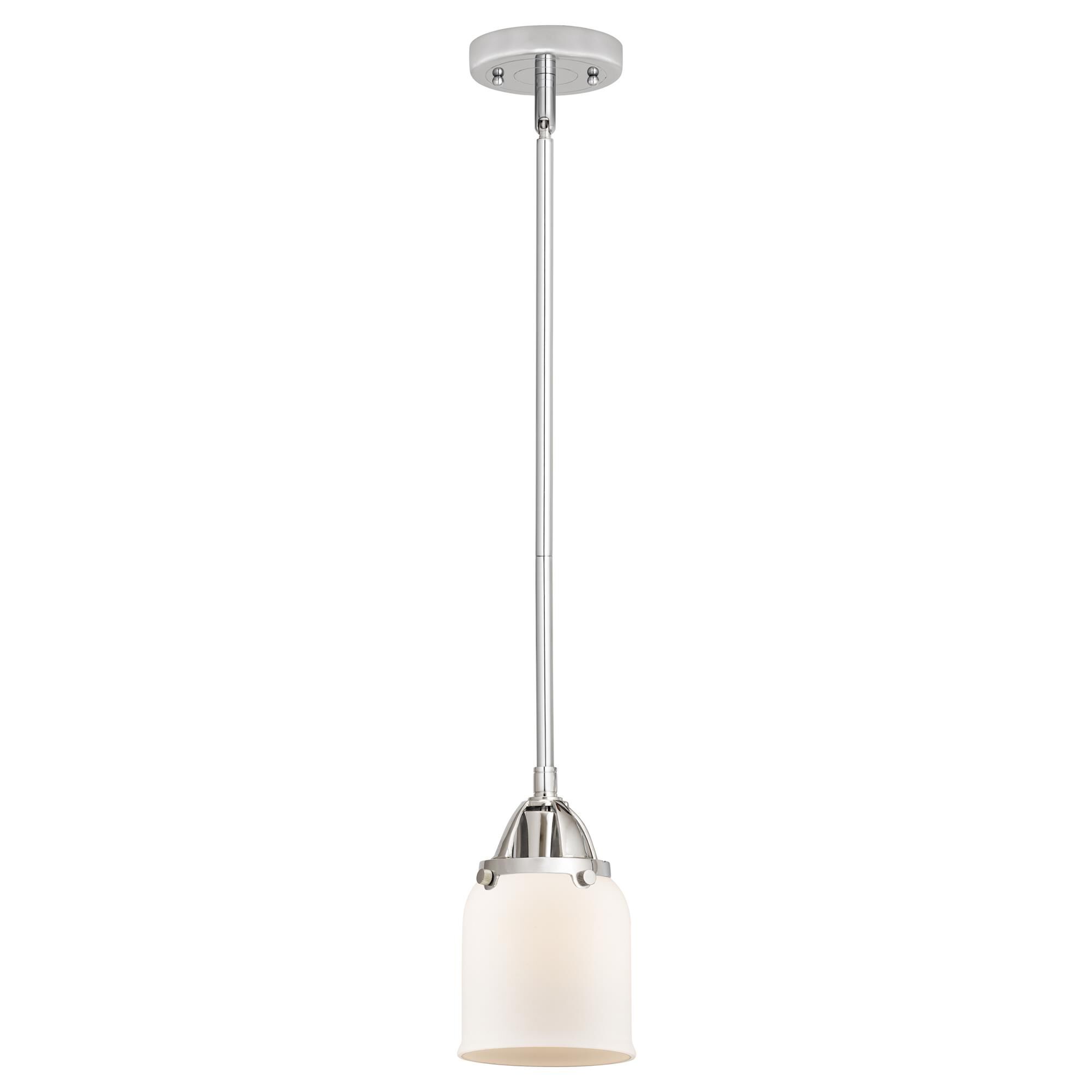 Innovations Lighting 288-1S-AC-G51 Nouveau 2 Bell 1 Light 5 inch Antique Copper Mini Pendant Ceiling Light in Incandescent, Matte White
