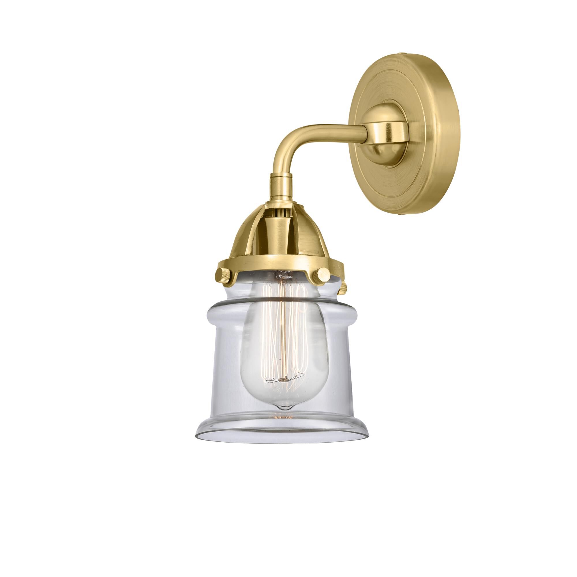 Innovations Lighting 288-1W-PN-G181S Nouveau 2 Small Canton 1 Light 5 inch Polished Nickel Sconce Wall Light in Matte White Glass