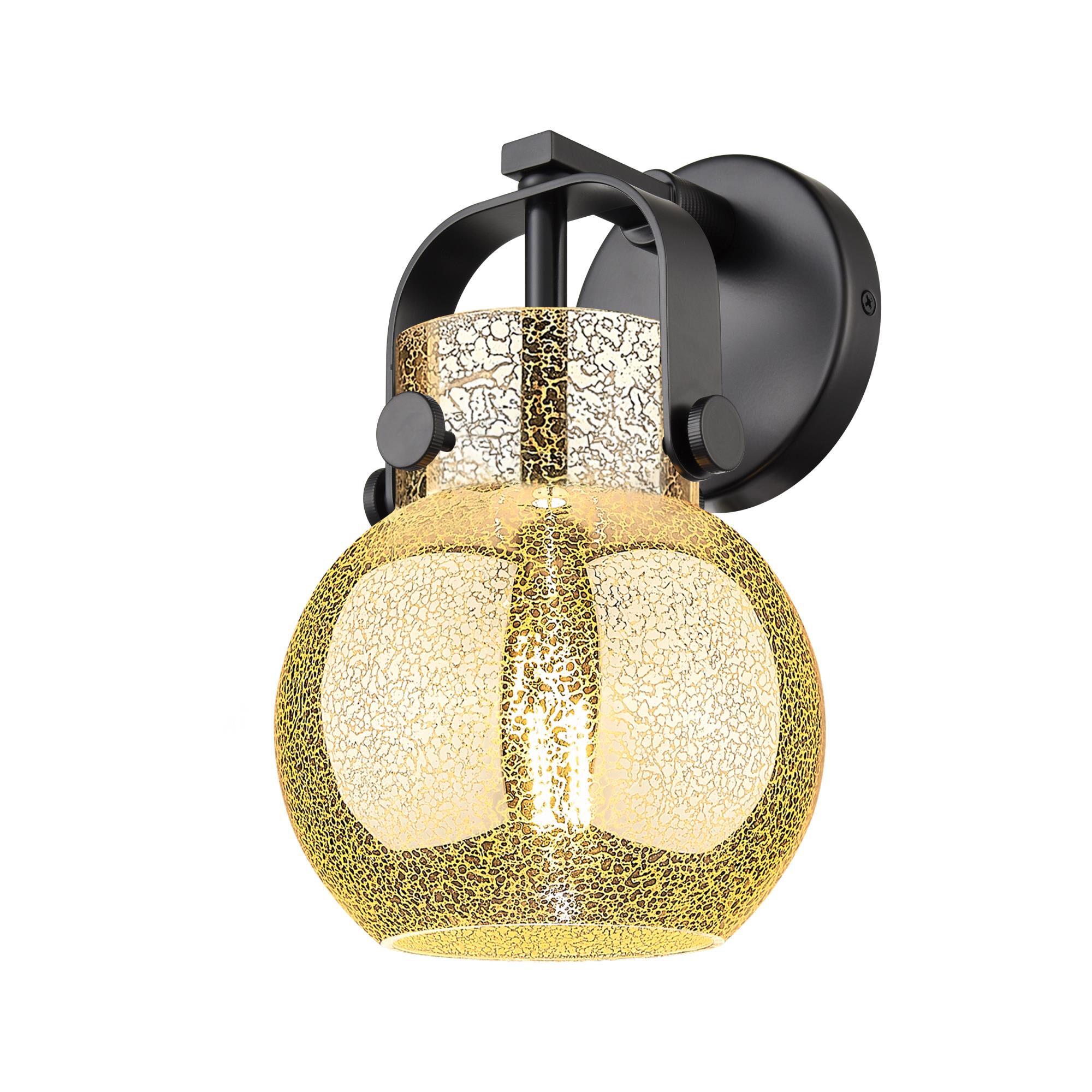 Innovations Lighting Pilaster II Sphere Small Wall Sconce Pilaster II Sphere - 423-1W-BK-G410-6ME - Industrial
