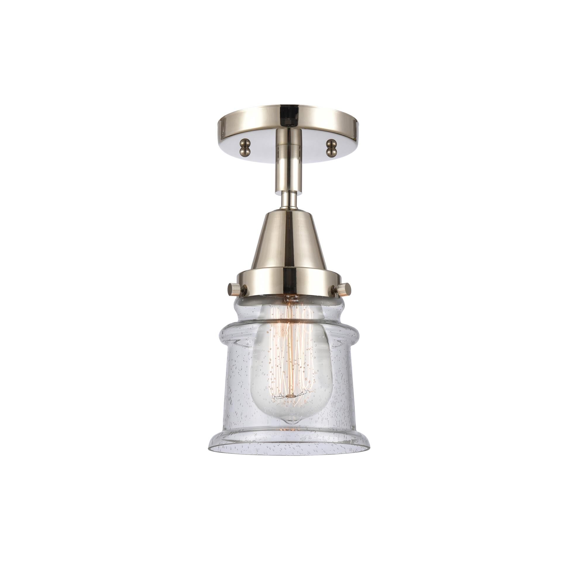 Innovations Lighting Bruno Marashlian Canton 6 Inch 1 Light Flush Mount Canton - 447-1C-PN-G184S - Modern Contemporary
