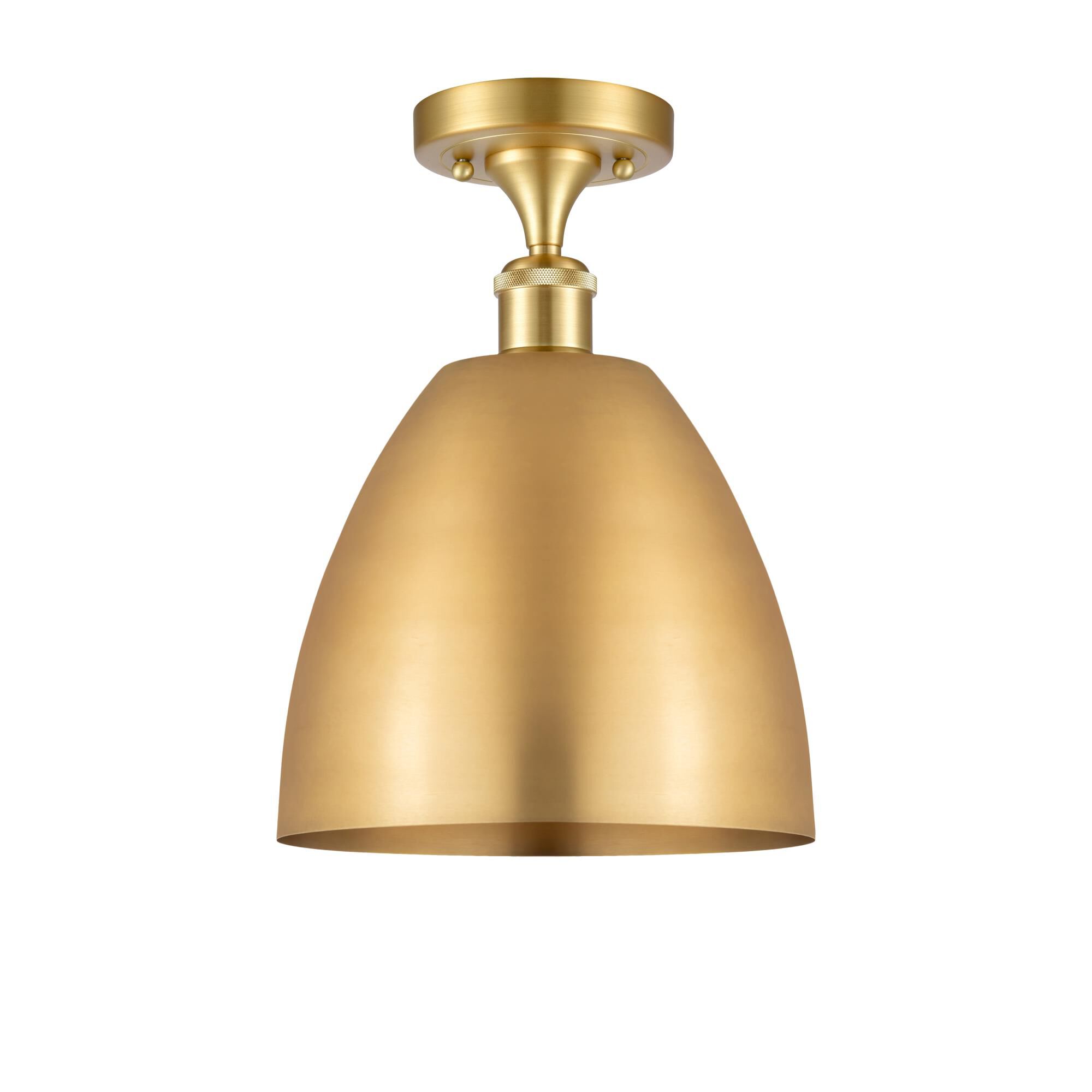 Innovations Lighting Bruno Marashlian Ballston Dome 9 Inch 1 Light Semi Flush Mount Ballston Dome - 516-1C-BK-MBD-9-BK - Nautical