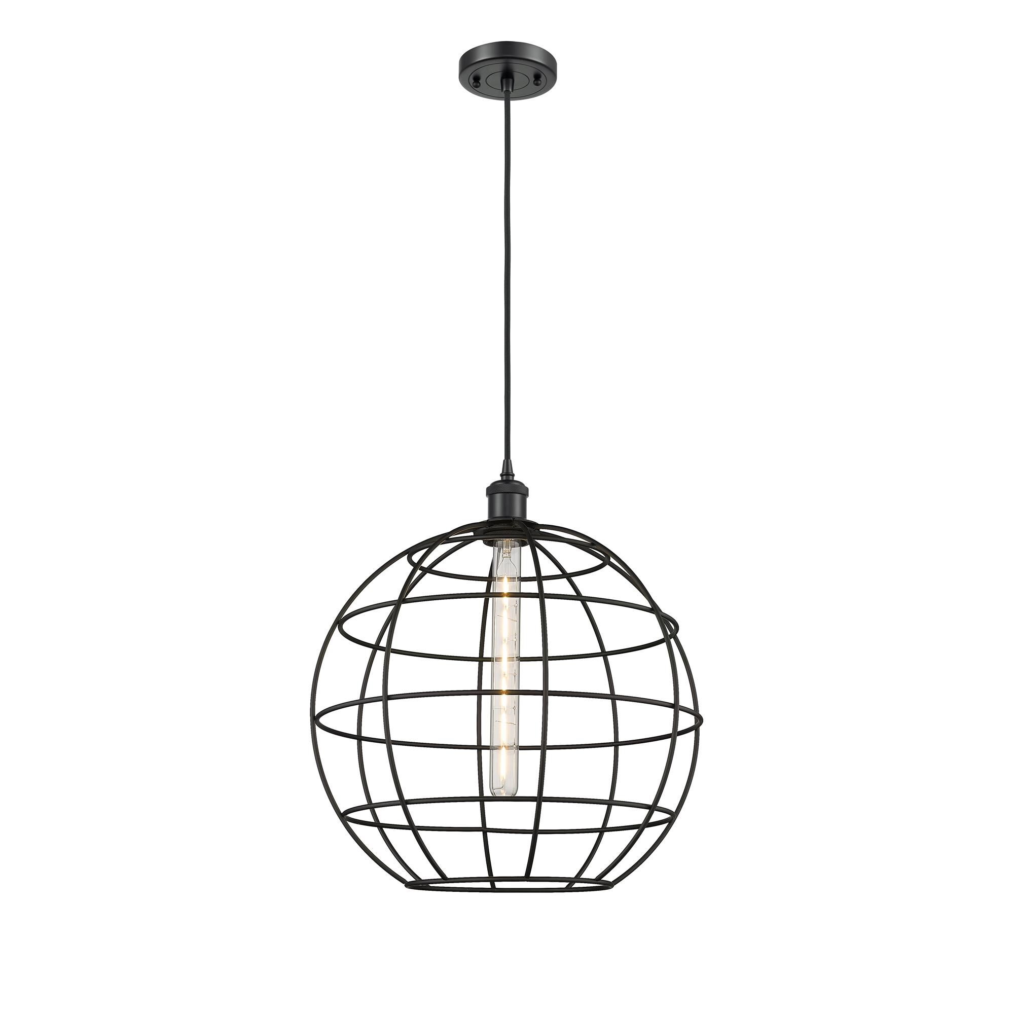 Innovations Lighting Bruno Marashlian Lake Placid 16 Inch Large Pendant Lake Placid - 516-1P-BK-CE-16-BK - Industrial