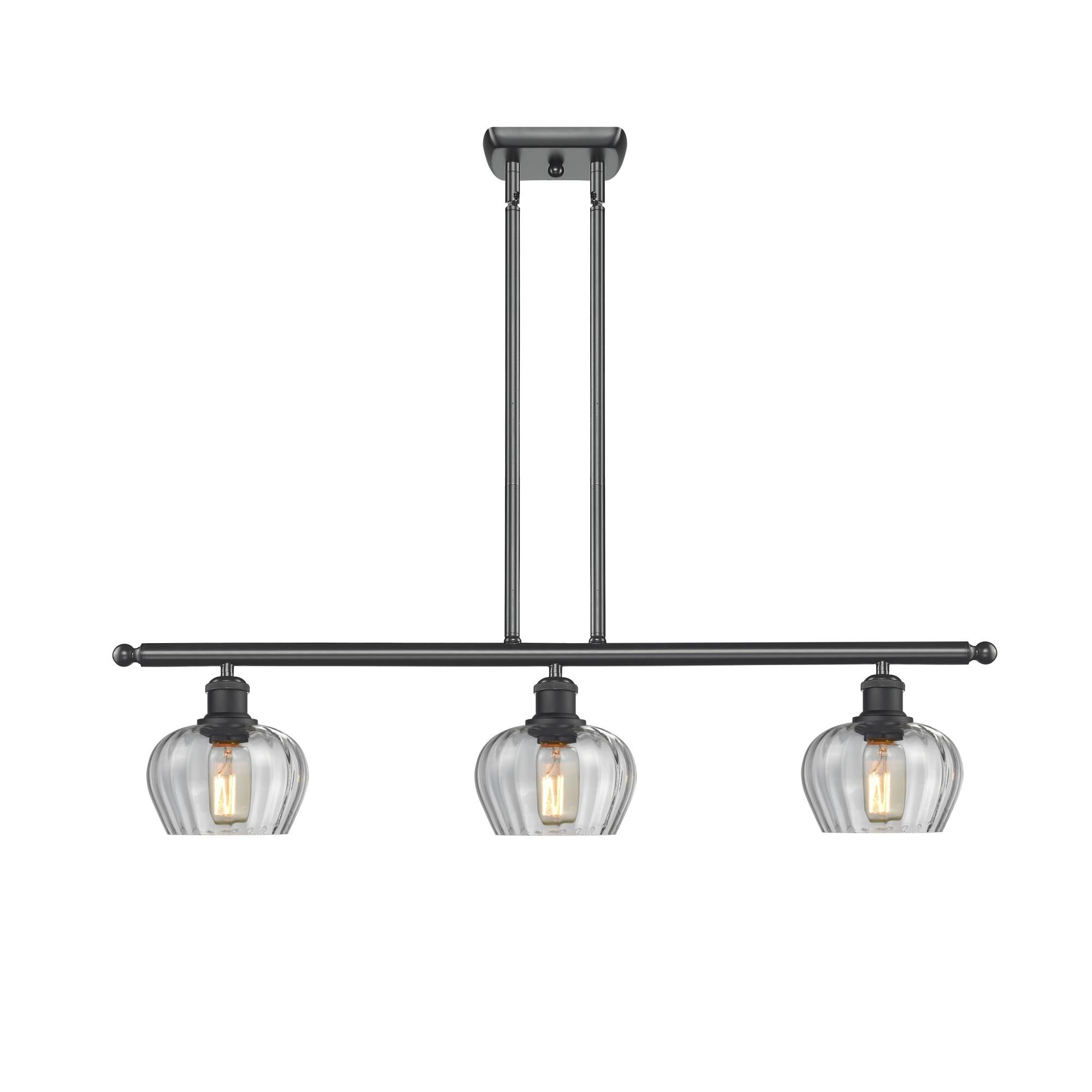Innovations Lighting Bruno Marashlian Fenton 36 Inch 3 Light LED Linear Suspension Light Fenton - 516-3I-BK-G92-LED - Restoration-Vintage