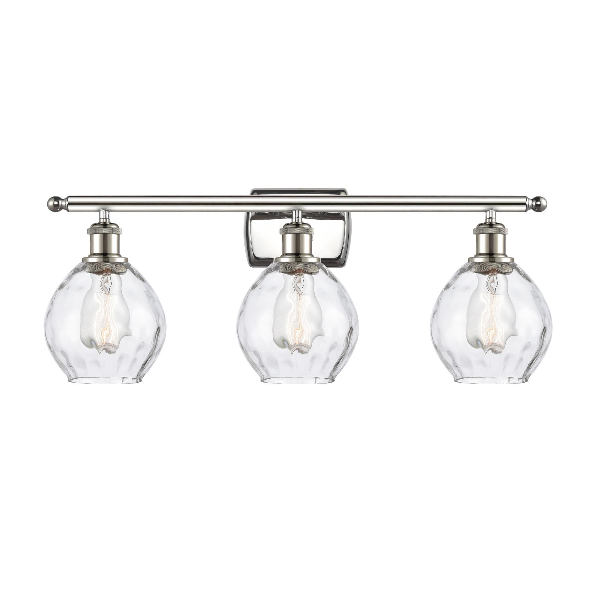 Innovations Lighting 516-3W-AB-G362 Ballston Small Waverly 3 Light 26 inch Antique Brass Bath Vanity Light Wall Light in Incandescent, Clear Glass, Ba