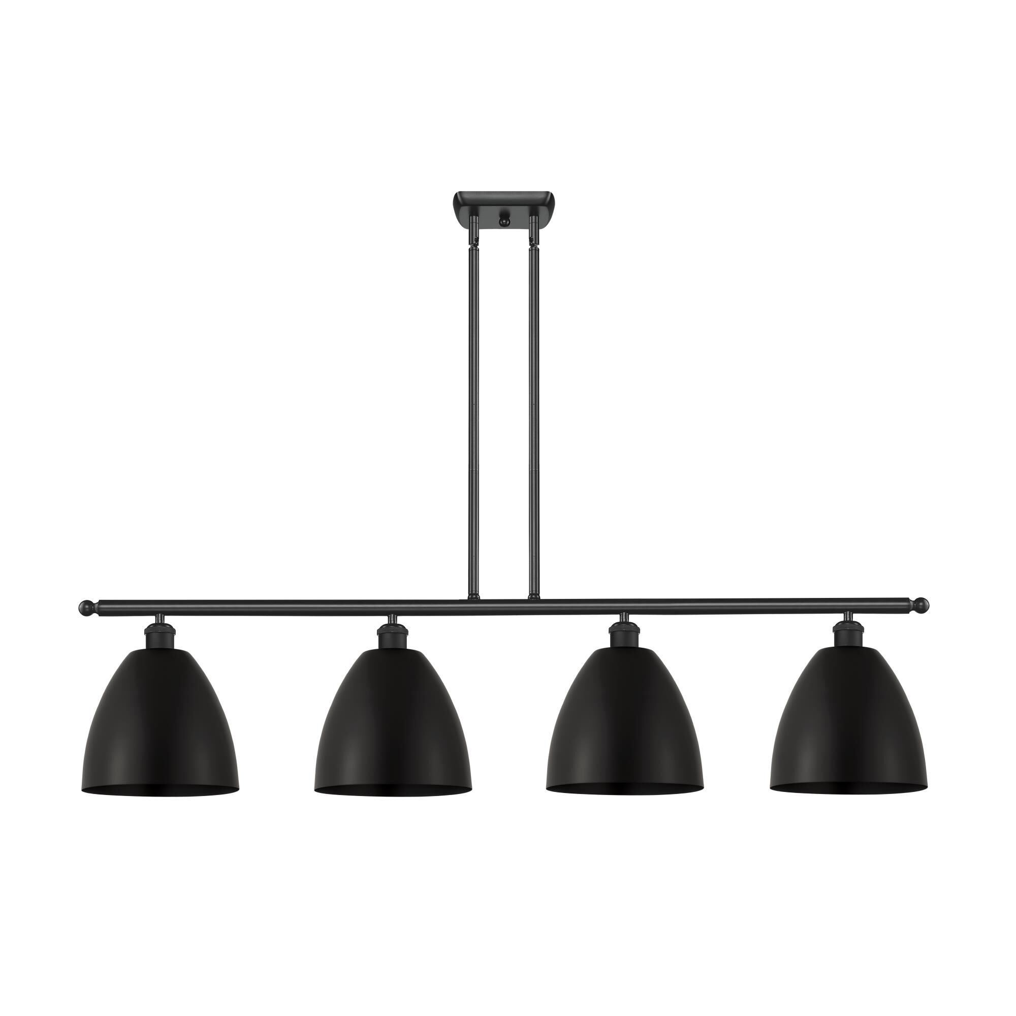 Innovations Lighting Bruno Marashlian Ballston Dome 48 Inch 4 Light Linear Suspension Light Ballston Dome - 516-4I-BK-MBD-9-BK - Nautical