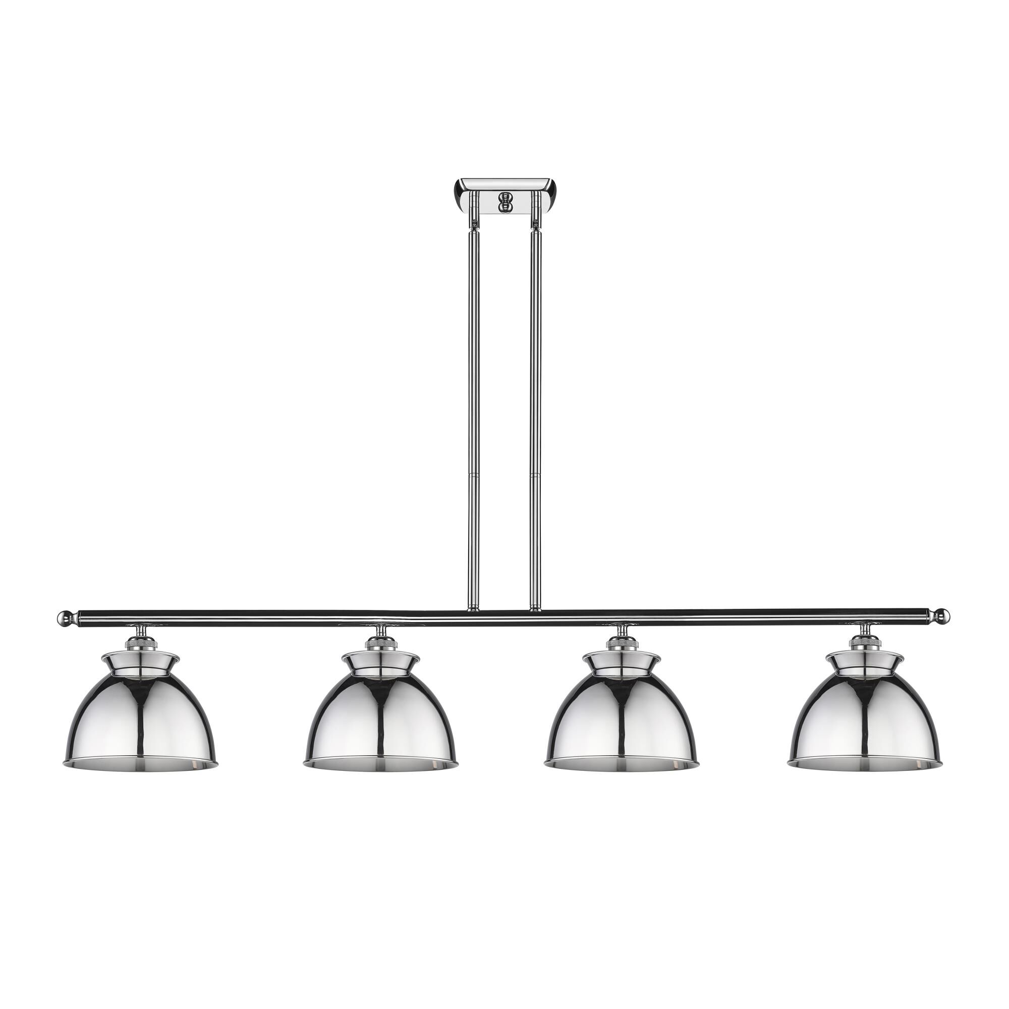 Innovations Lighting 516-4I-BB-M14-W Ballston Adirondack 4 Light 48 inch Brushed Brass Island Light Ceiling Light in Incandescent, Glossy White, Balls