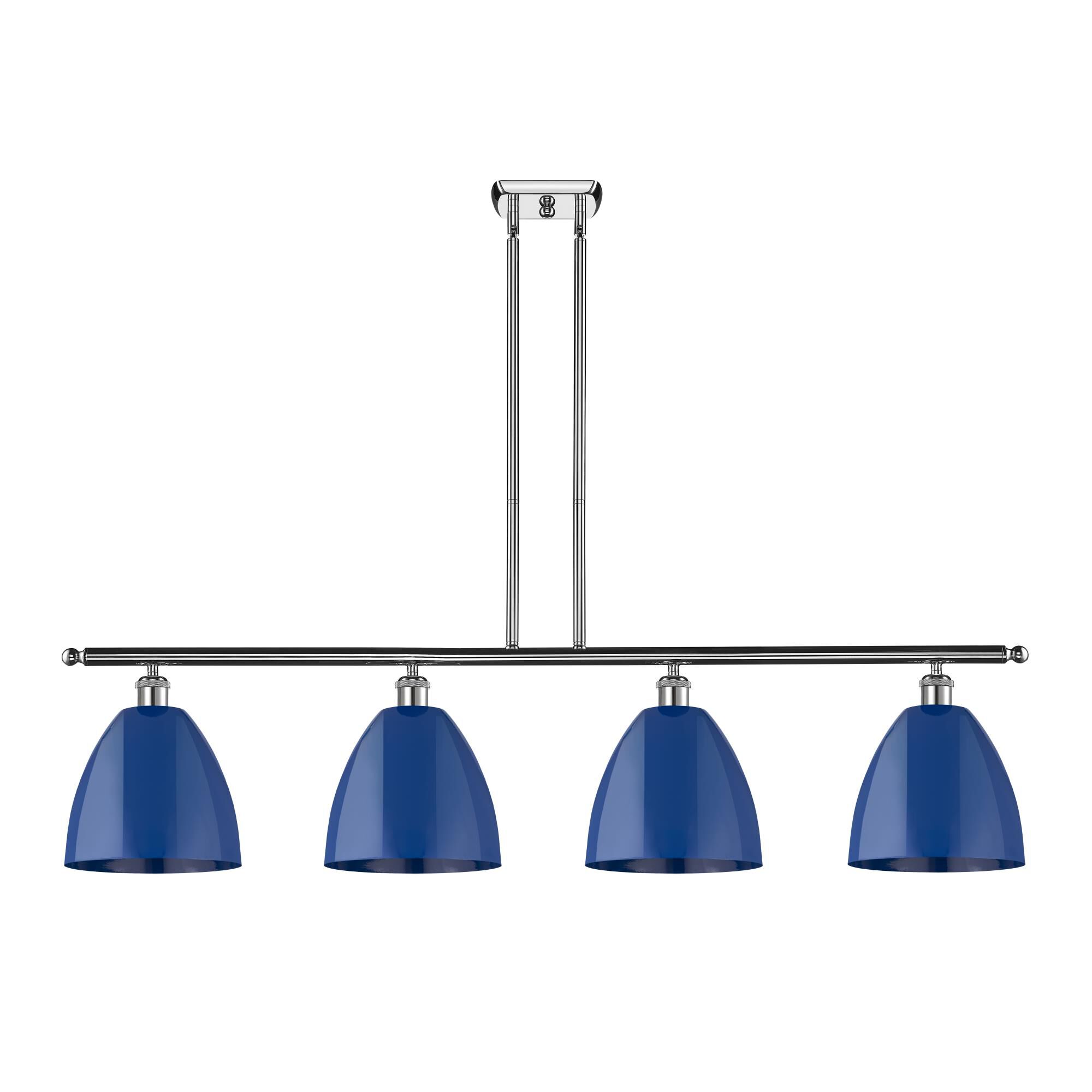 Innovations Lighting Bruno Marashlian Plymouth Dome 48 Inch 4 Light Linear Suspension Light Plymouth Dome - 516-4I-BAB-MBD-9-GR - Modern Contemporary