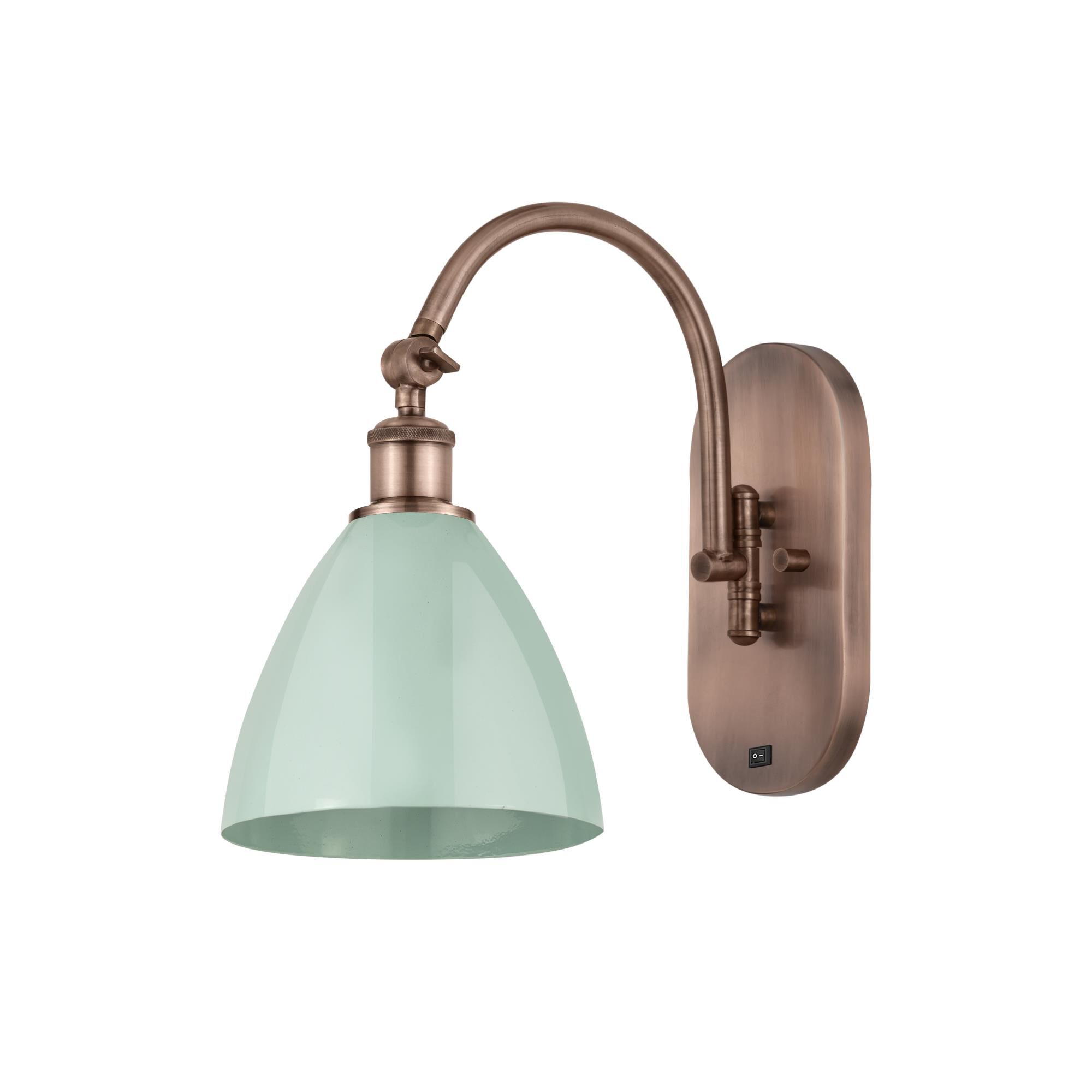 Innovations Lighting Bruno Marashlian Plymouth Dome 8 Inch Wall Sconce Plymouth Dome - 518-1W-BB-MBD-75-RD - Modern Contemporary