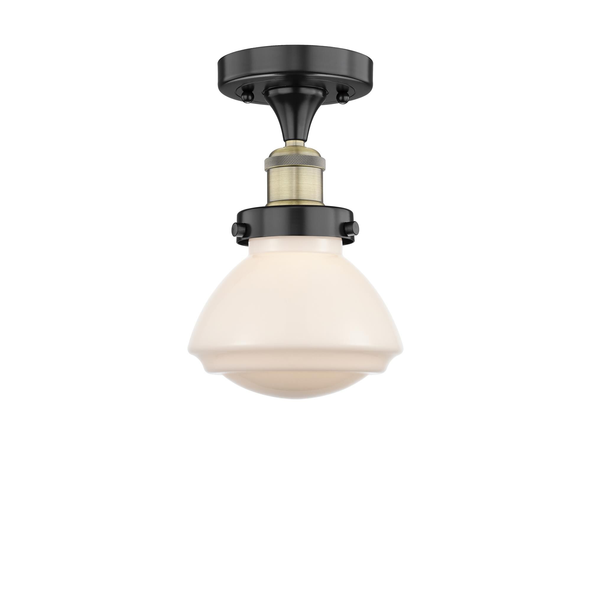 Innovations Lighting Olean 6 Inch Semi Flush Mount Olean - 616-1F-BAB-G321 - Industrial
