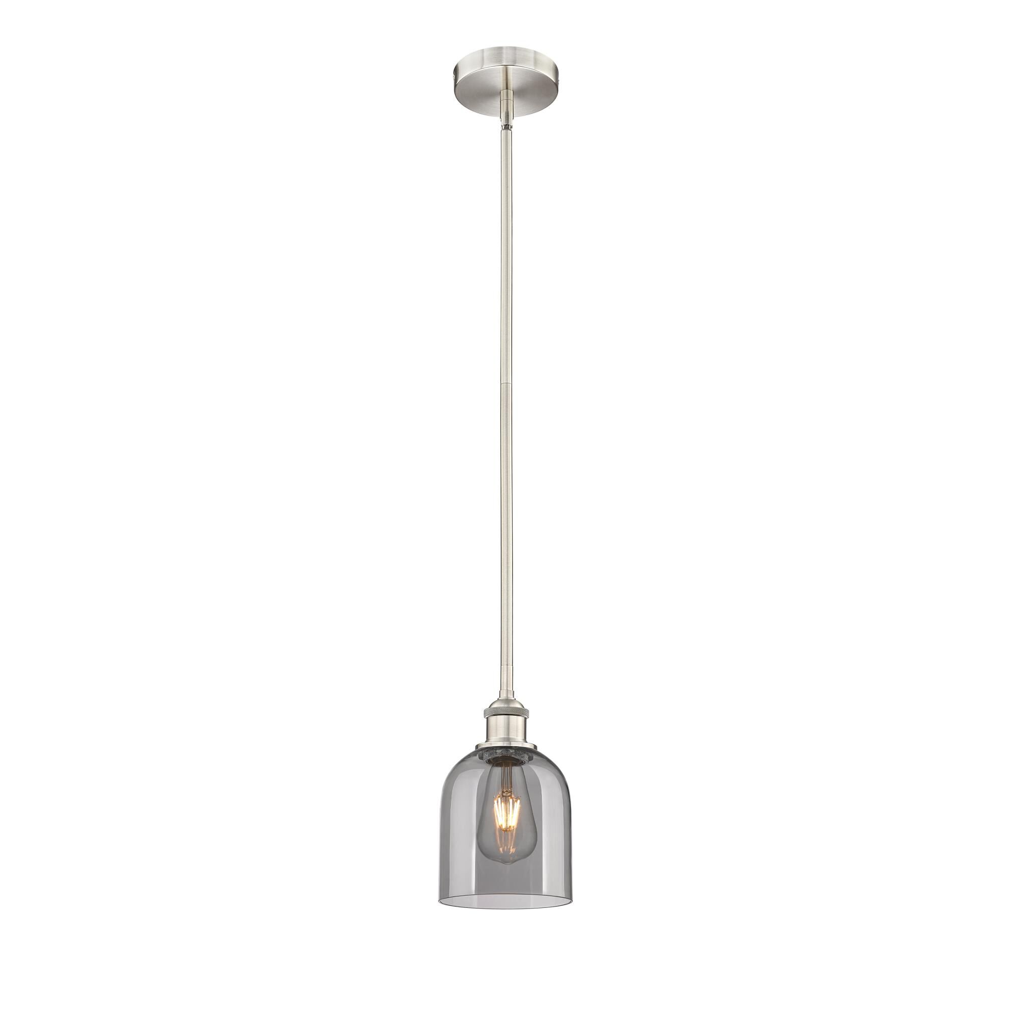 Innovations Lighting 616-1S-SN-G558-6SM Edison Bella 1 Light 5.5 inch Brushed Satin Nickel Stem Hung Mini Pendant Ceiling Light