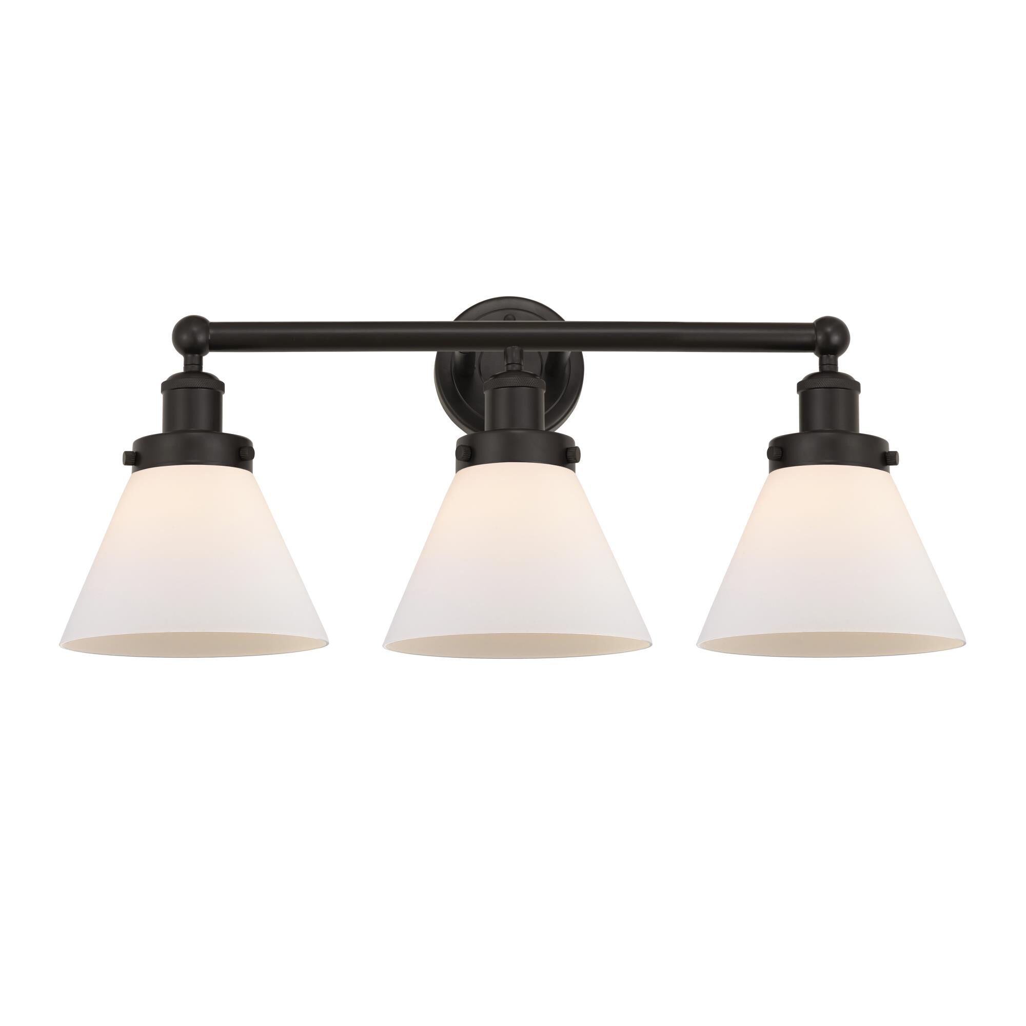 Innovations Lighting Bruno Marashlian Cone 25 Inch 3 Light Bath Vanity Light Cone - 616-3W-OB-G41 - Industrial