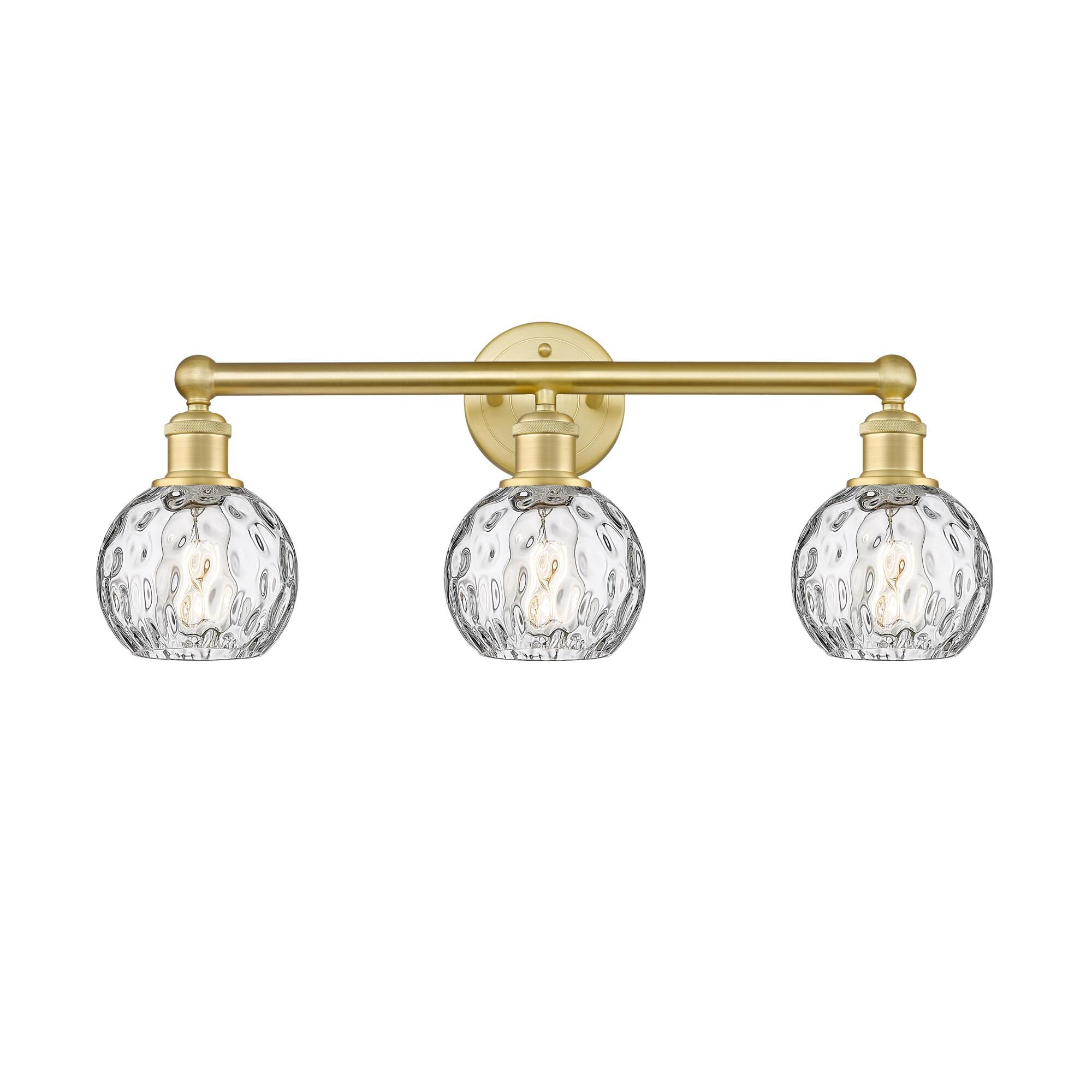 Innovations Lighting Athens Water Glass 24 Inch 3 Light Bath Vanity Light Athens Water Glass - 616-3W-SG-G1215-6 - Industrial