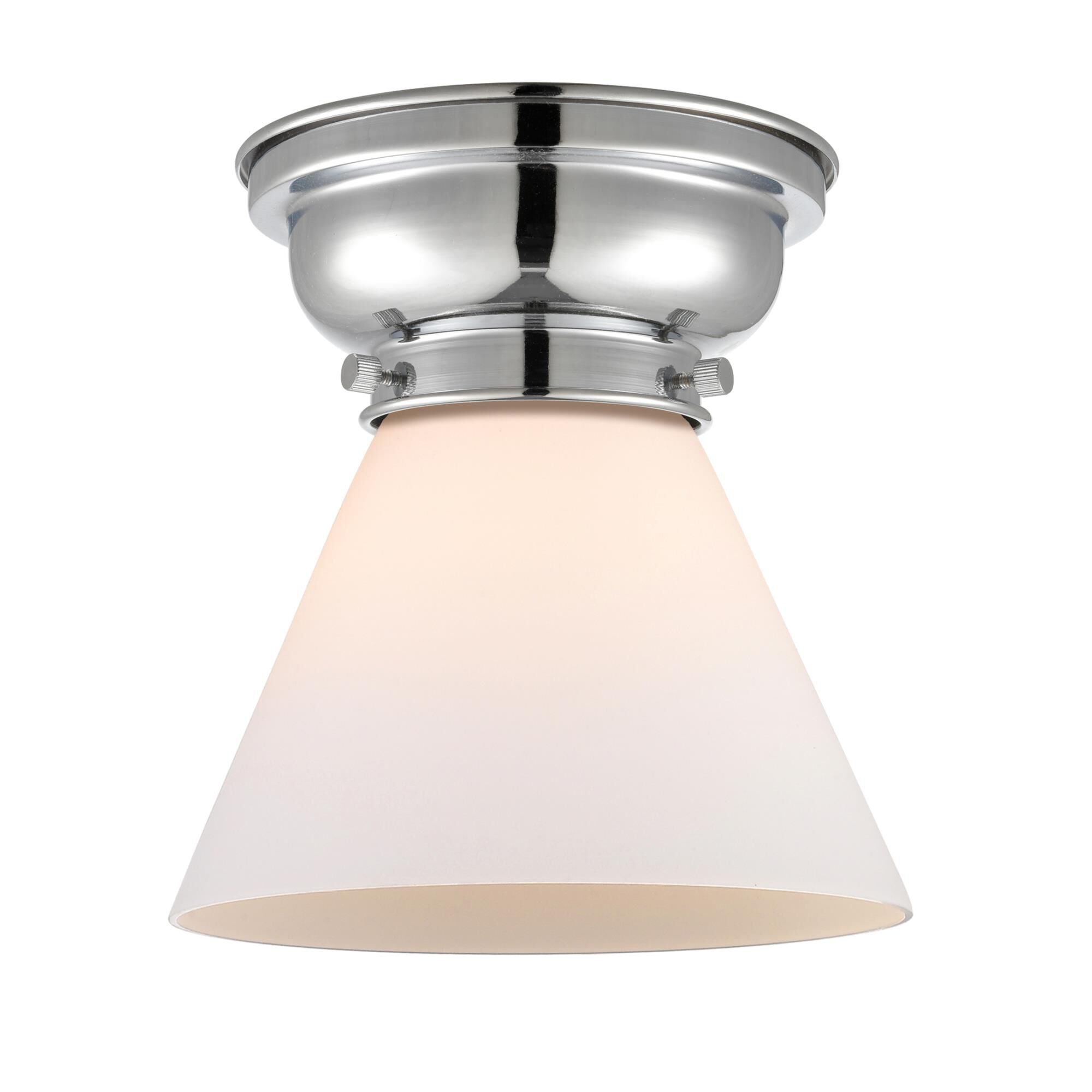 Innovations Lighting 623-1F-PC-G41 Aditi Large Cone 1 Light 8 inch Polished Chrome Flush Mount Ceiling Light in Matte White Glass, Aditi