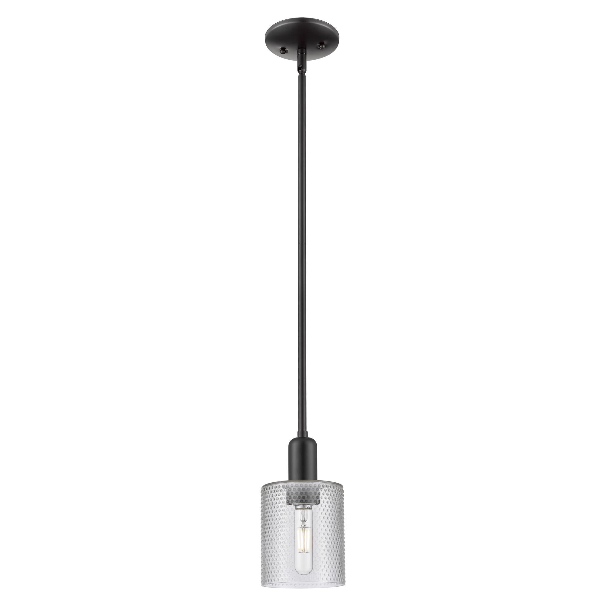 Innovations Lighting 716-1S-BK-G112 Arcadia Cobbleskill 1 Light 5 inch Matte Black Mini Pendant Ceiling Light in Clear