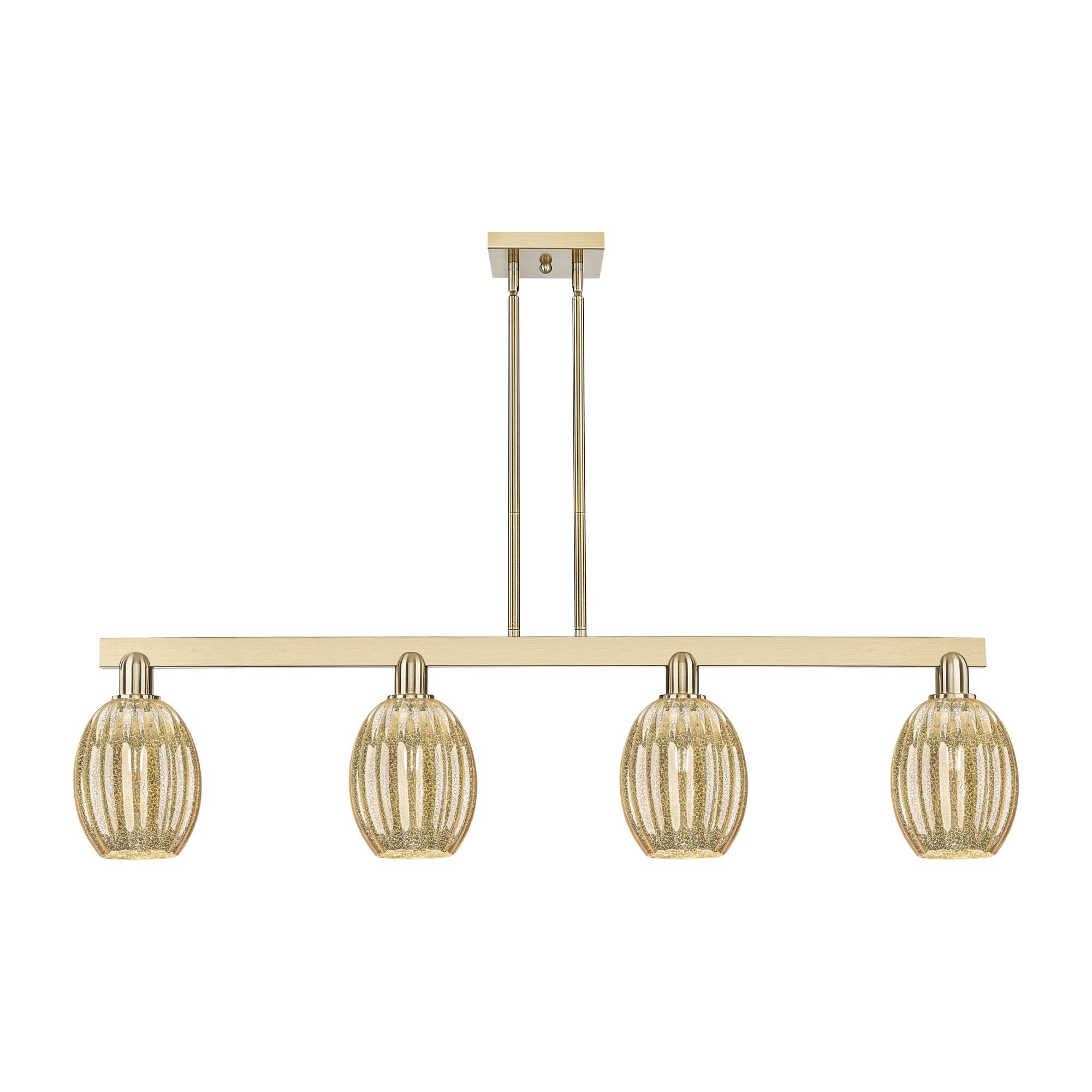 Innovations Lighting 716-4I-CB-G459-6ME Preston Island Light Ceiling Light in Mercury Glass, Champagne Bronze