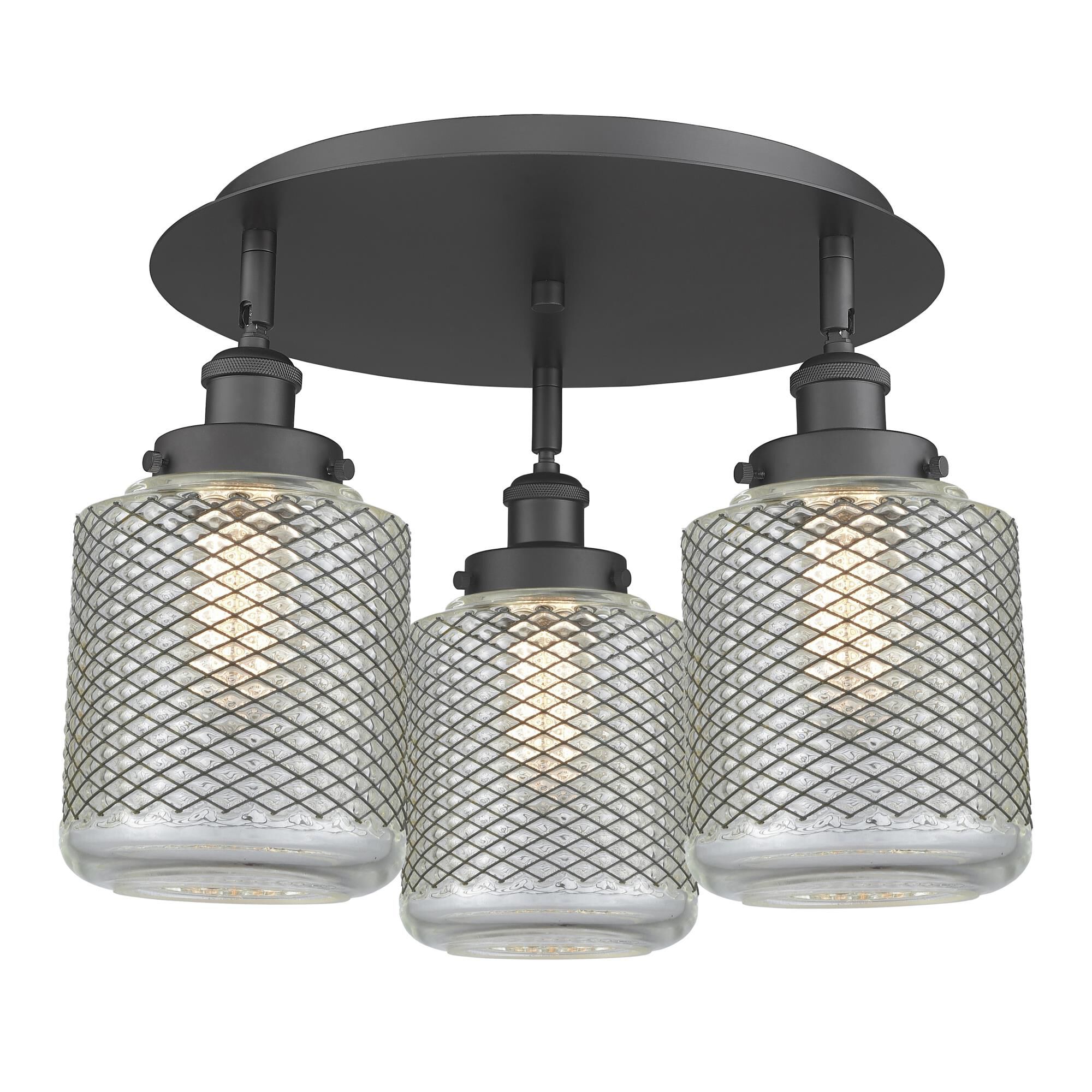 Innovations Lighting 916-3C-BK-G262 Edison 3 Light 17.75 inch Matte Black Flush Mount Ceiling Light