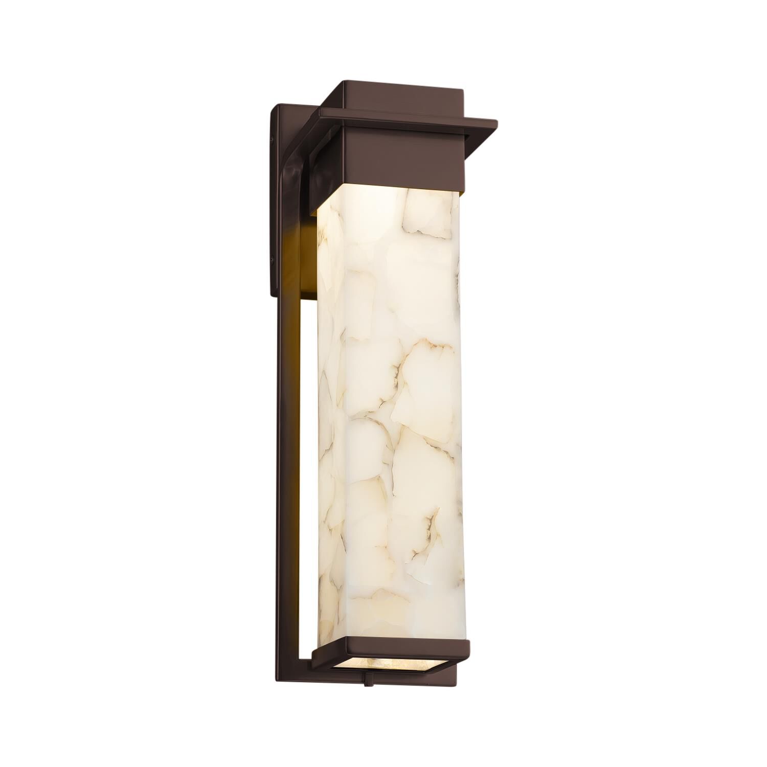 Justice Design Group Alabaster Rocks! 16 Inch Wall Sconce Alabaster Rocks! - ALR-7544W-DBRZ - Transitional