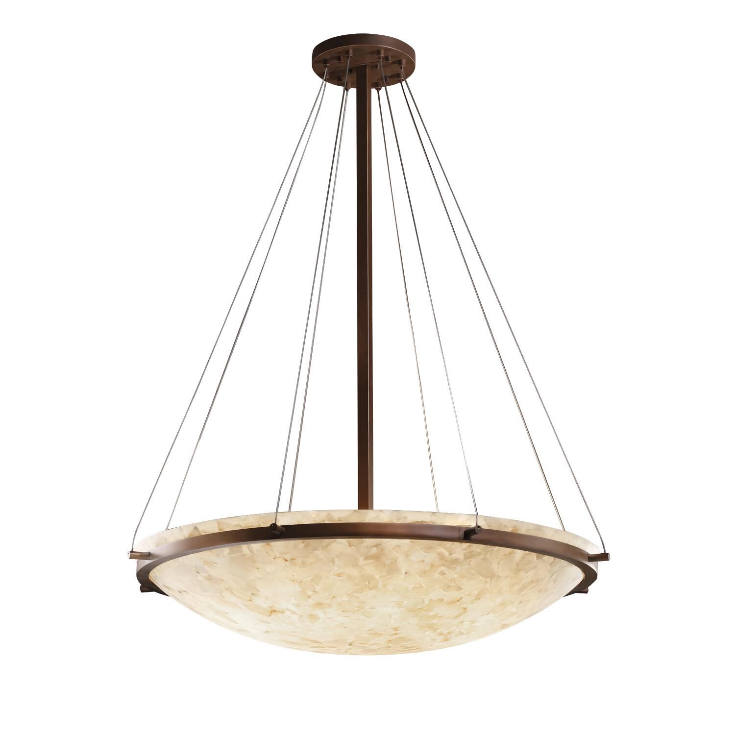 Justice Design Group Alabaster Rocks! 60 Inch Pendant Light Alabaster Rocks! - ALR-9697-35-MBLK - Alabaster