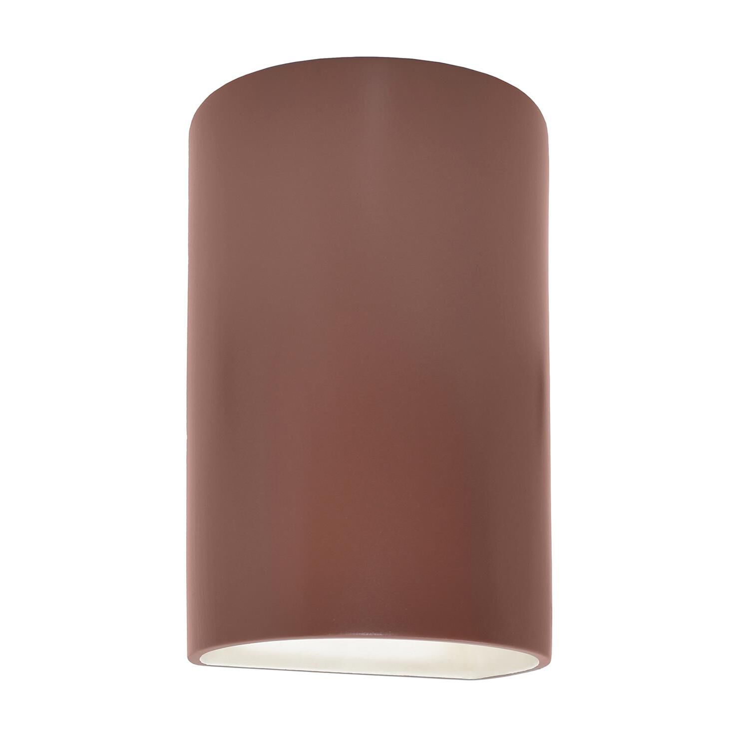 Justice Design Group Ambiance 9 Inch Tall Outdoor Wall Light Ambiance - CER-0940W-CLAY - Transitional