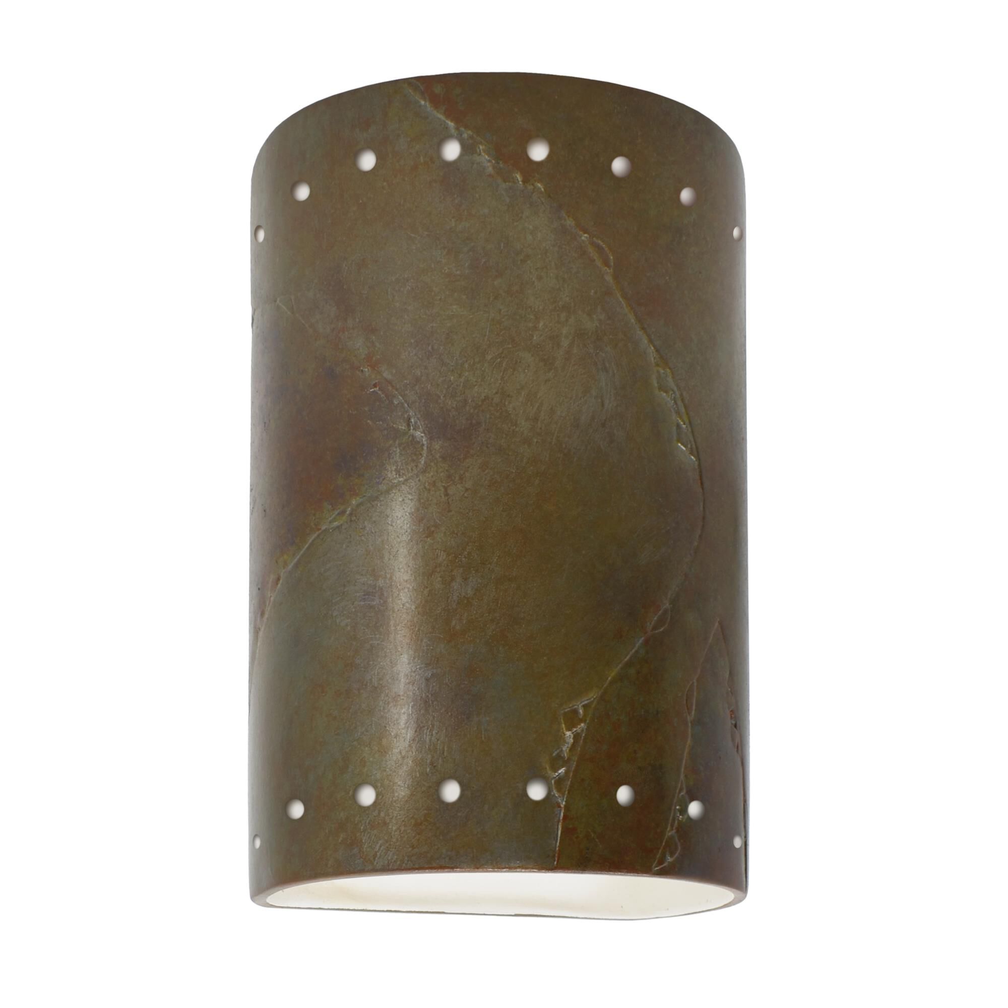 Justice Design Group Ambiance 10 Inch Tall Wall Sconce Ambiance - CER-0990-SLTR - Transitional