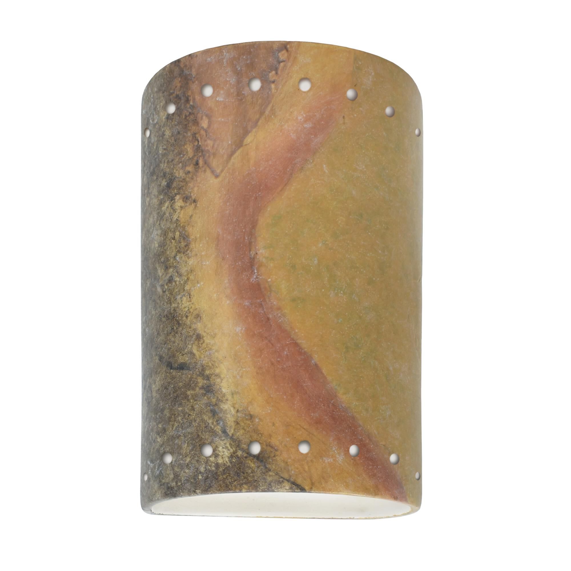 Justice Design Group Ambiance 10 Inch Tall Wall Sconce Ambiance - CER-0995-SLHY - Transitional