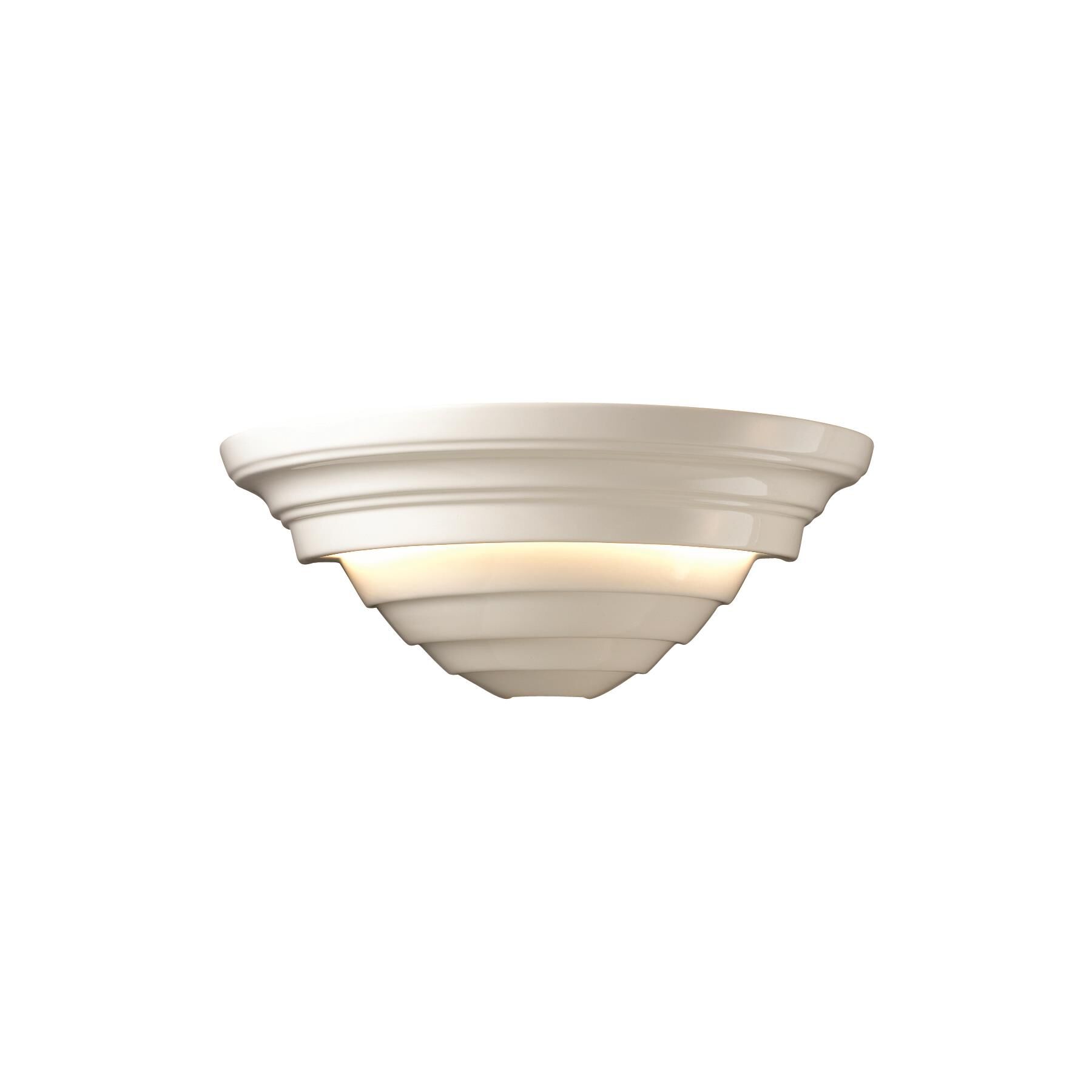 Justice Design Group Ambiance 16 Inch Wide Wall Sconce Ambiance - CER-1555-SLTR - Transitional