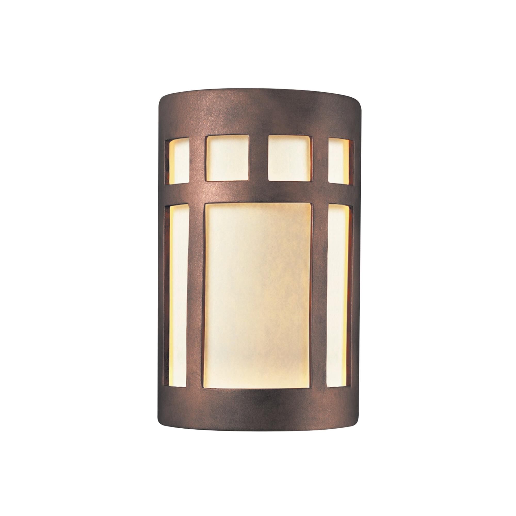 Justice Design Group Ambiance 9 Inch Tall Wall Sconce Ambiance - CER-5340W-CRK - Transitional