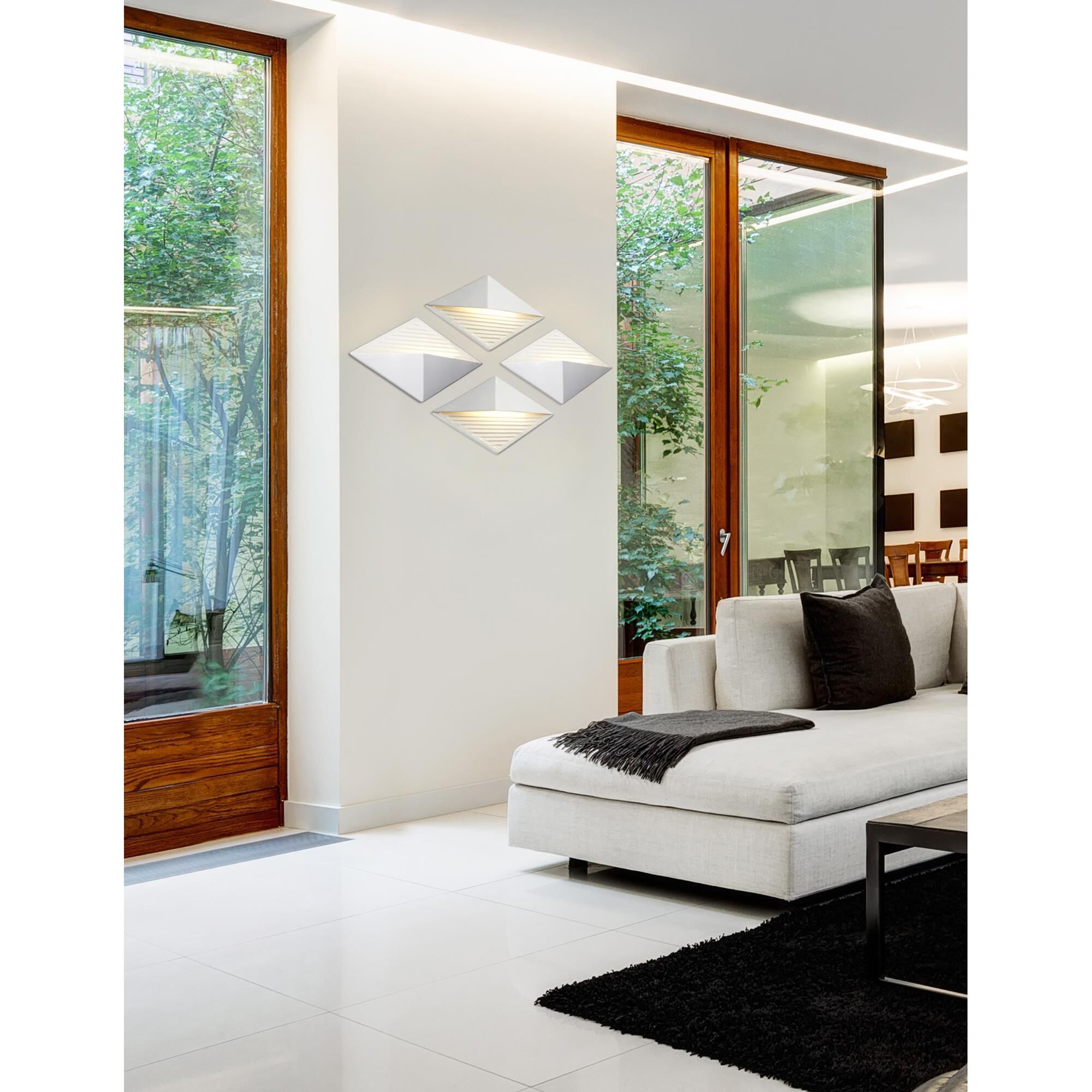 Justice Design Group Ambiance Collection 12 Inch Wall Sconce Ambiance Collection - CER-5600-WHT - Transitional