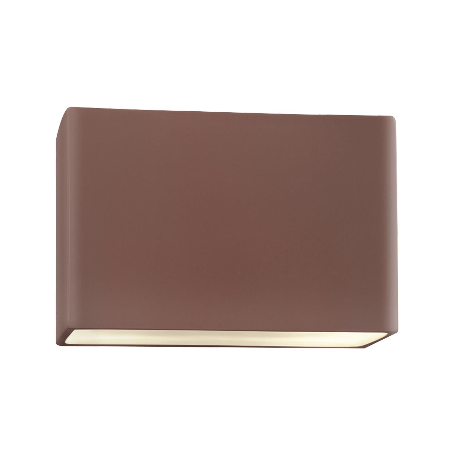 Justice Design Group Ambiance 10 Inch Outdoor Wall Light Ambiance - CER-5658W-CLAY - Modern Contemporary