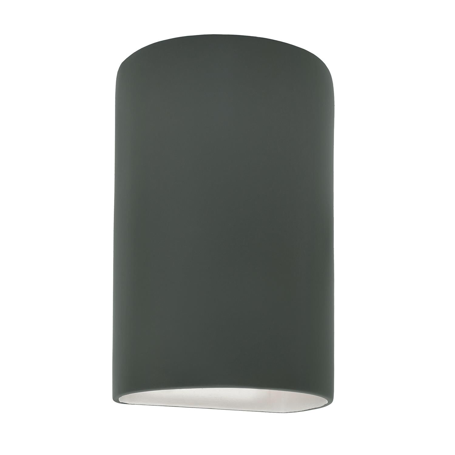 Justice Design Group Ambiance 9 Inch Tall Outdoor Wall Light Ambiance - CER-5940W-PWGN-LED1-1000 - Transitional