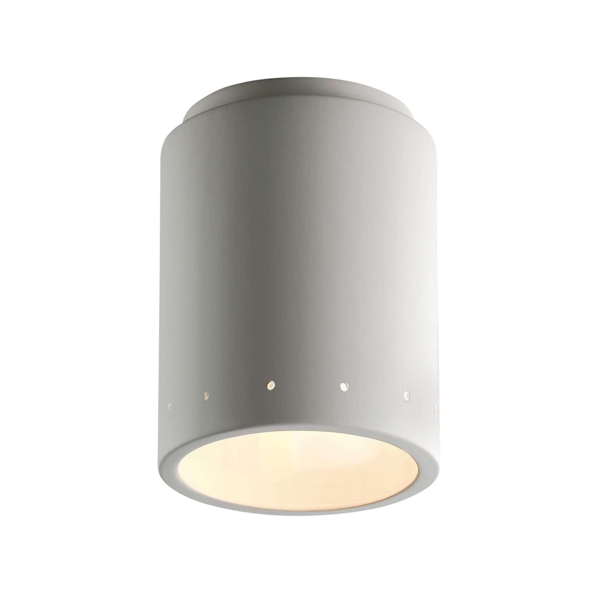 Justice Design CER-6105-BIS Radiance 1 Light 6.5 inch Bisque Flush-Mount Ceiling Light in Incandescent