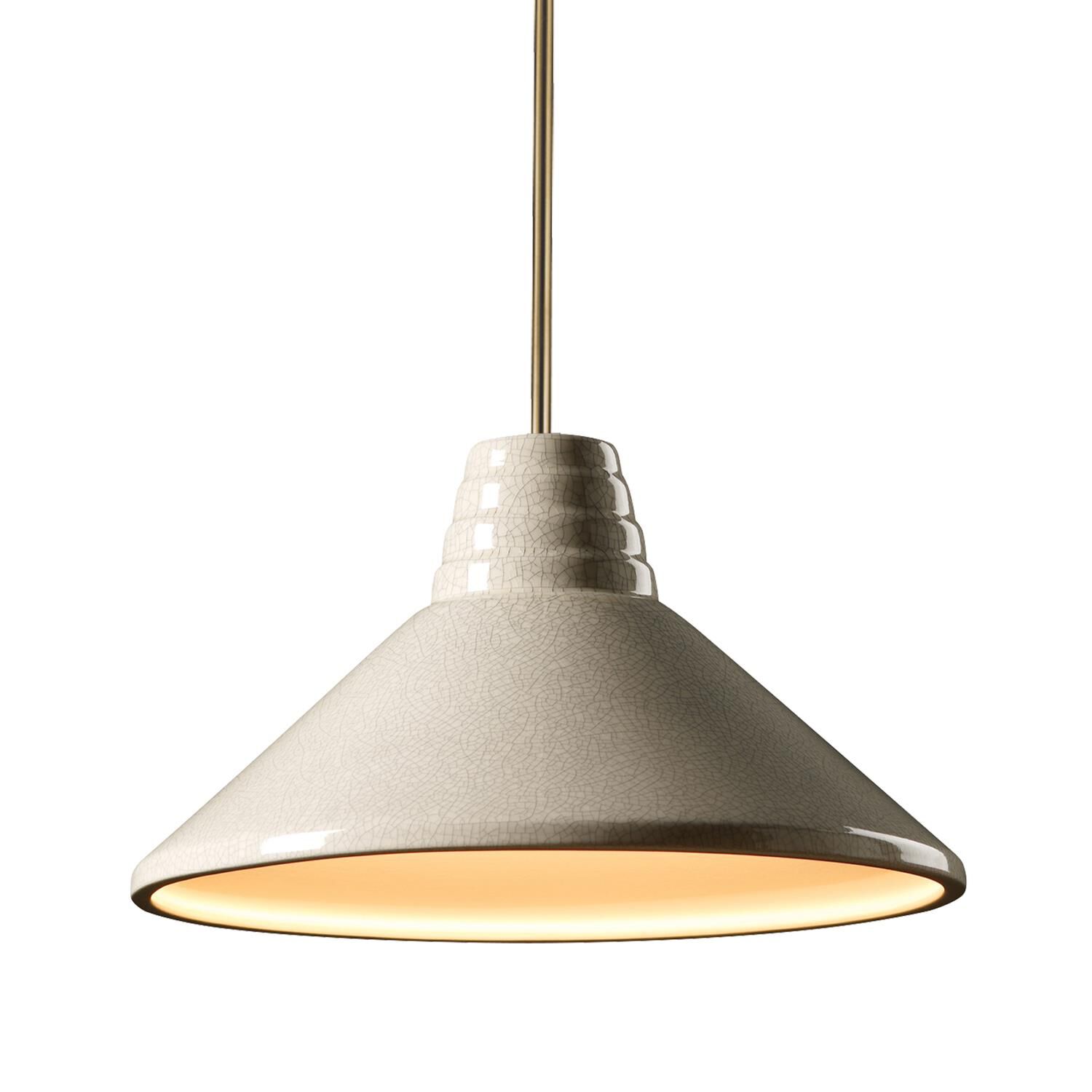 Justice Design Group Radiance 15 Inch Large Pendant Radiance - CER-6200-MAT-DBRZ-RIGID-LED1-700 - Modern Contemporary