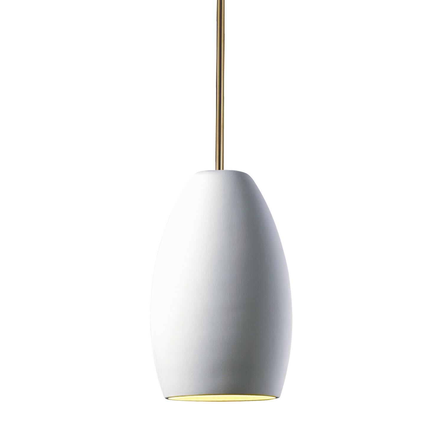 Justice Design Group Radiance 7 Inch Mini Pendant Radiance - CER-6230-PATA-ABRS-RIGID-LED1-700 - Modern Contemporary