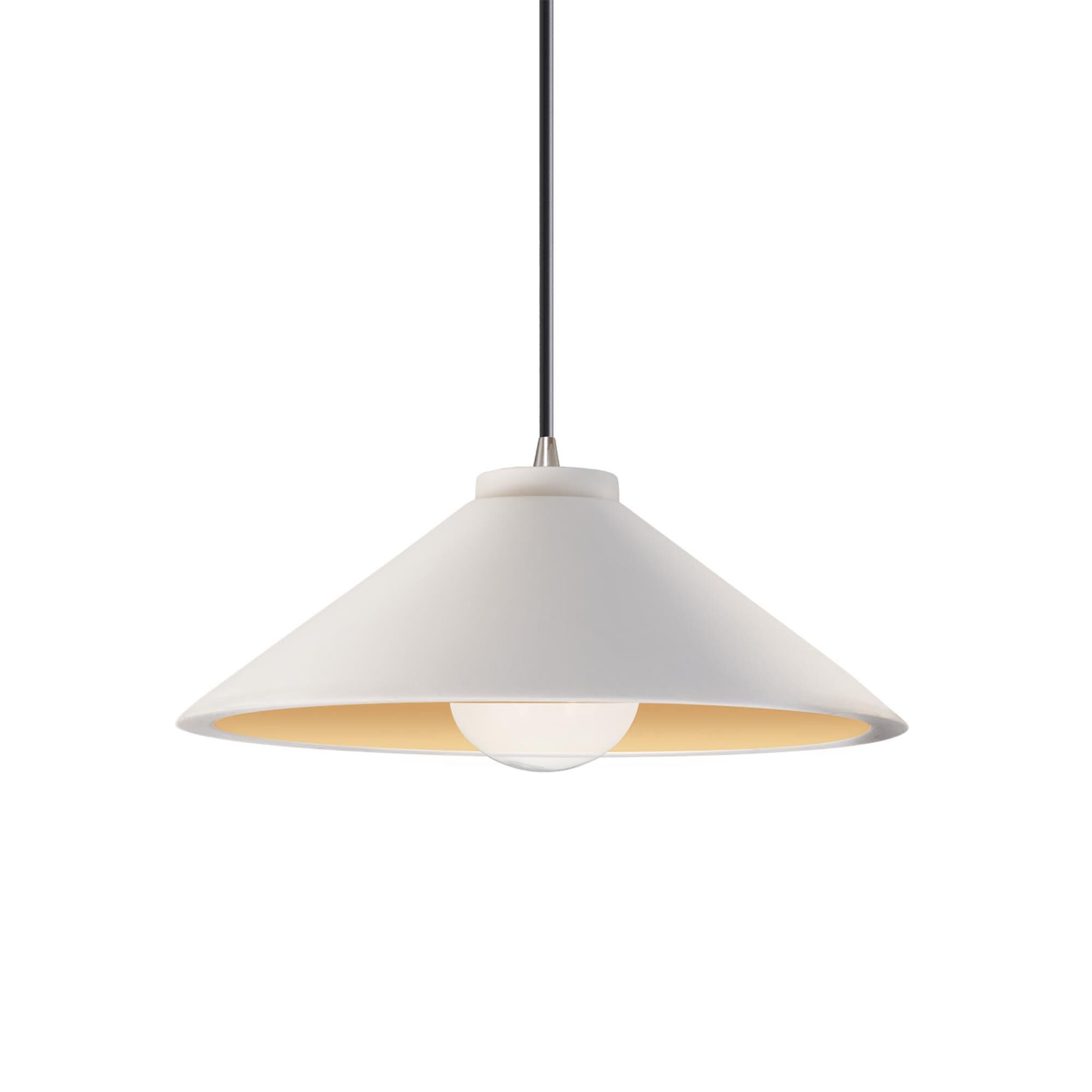 Justice Design Group Radiance 11 Inch Mini Pendant Radiance - CER-6240-MAT-MBLK-RIGID - Modern Contemporary