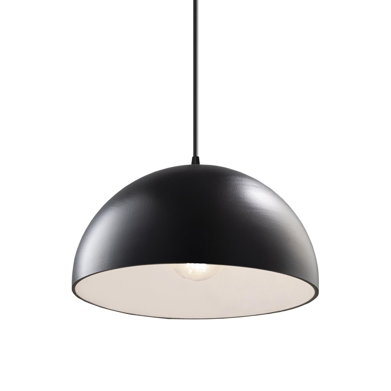 Justice Design Group Radiance Large Pendant Radiance - CER-6250-ANTC-MBLK-RIGID-LED1-700 - Modern Contemporary