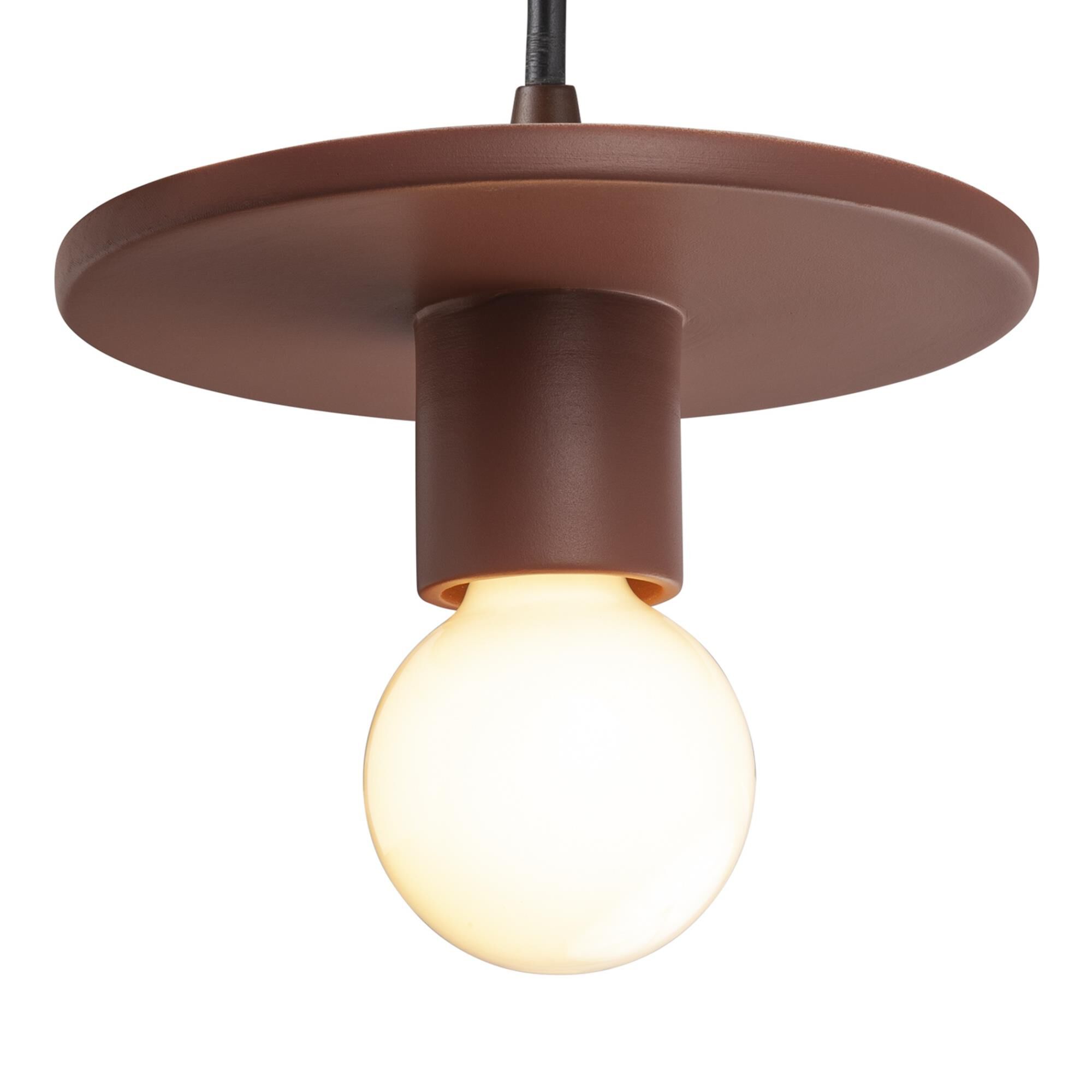 Justice Design Group Radiance Mini Pendant Radiance - CER-6320-STOC-MBLK-BKCD - Modern Contemporary