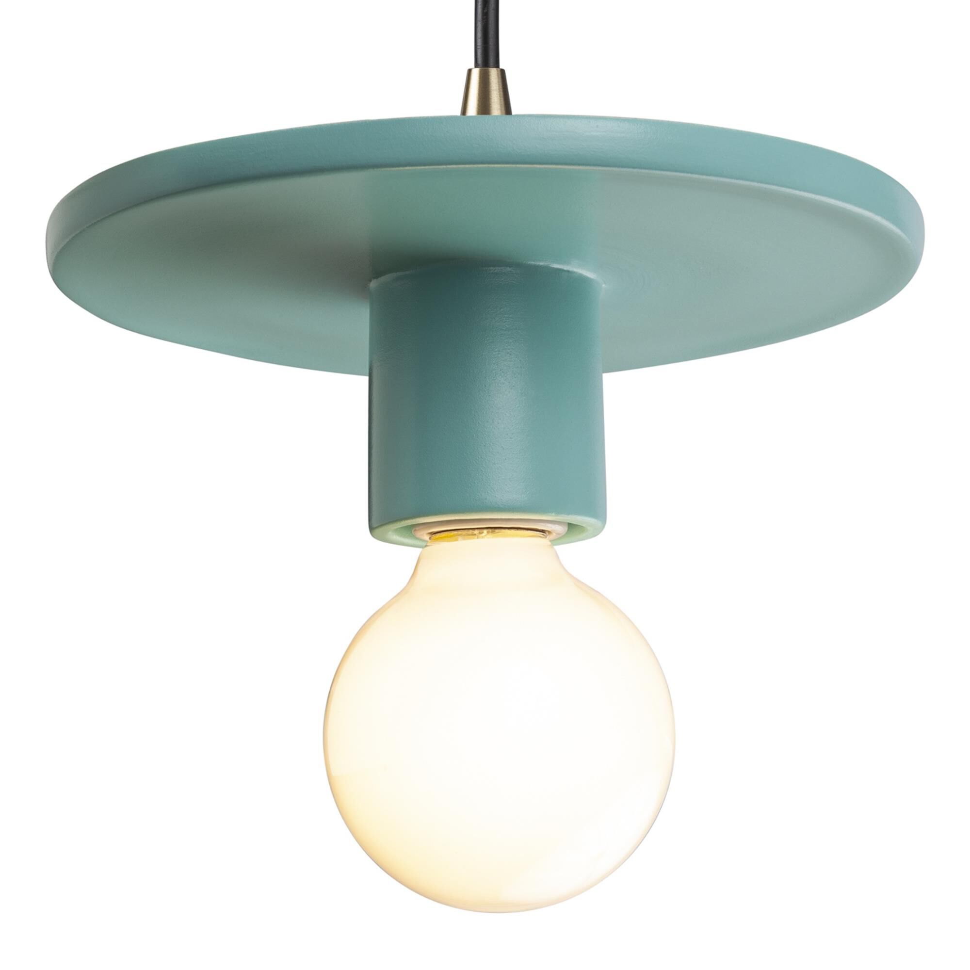 Justice Design Group Radiance Mini Pendant Radiance - CER-6320-PATR-MBLK-BKCD - Modern Contemporary