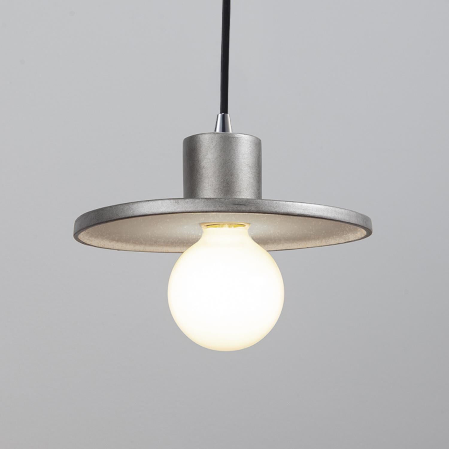 Justice Design Group Radiance 8 Inch Mini Pendant Radiance - CER-6325-SLHY-MBLK-BKCD - Modern Contemporary