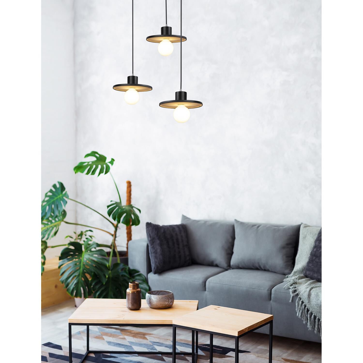 Justice Design Group Radiance 8 Inch Wide Mini Pendant Radiance - CER-6325-ANTS-DBRZ-BKCD - Modern Contemporary