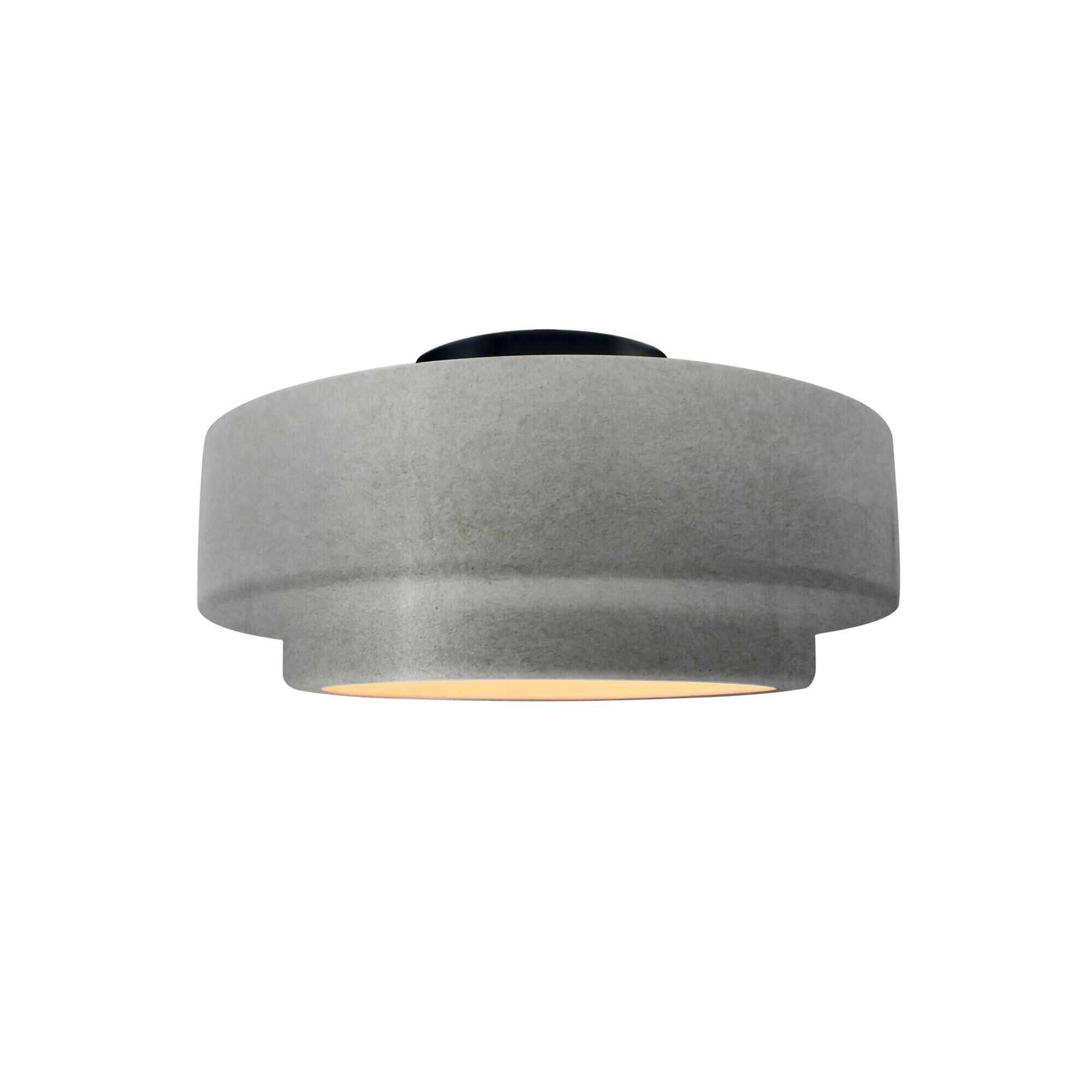 Justice Design Group Tier 12 Inch Semi Flush Mount Tier - CER-6360-CONC-MBLK-LED1-700 - Transitional