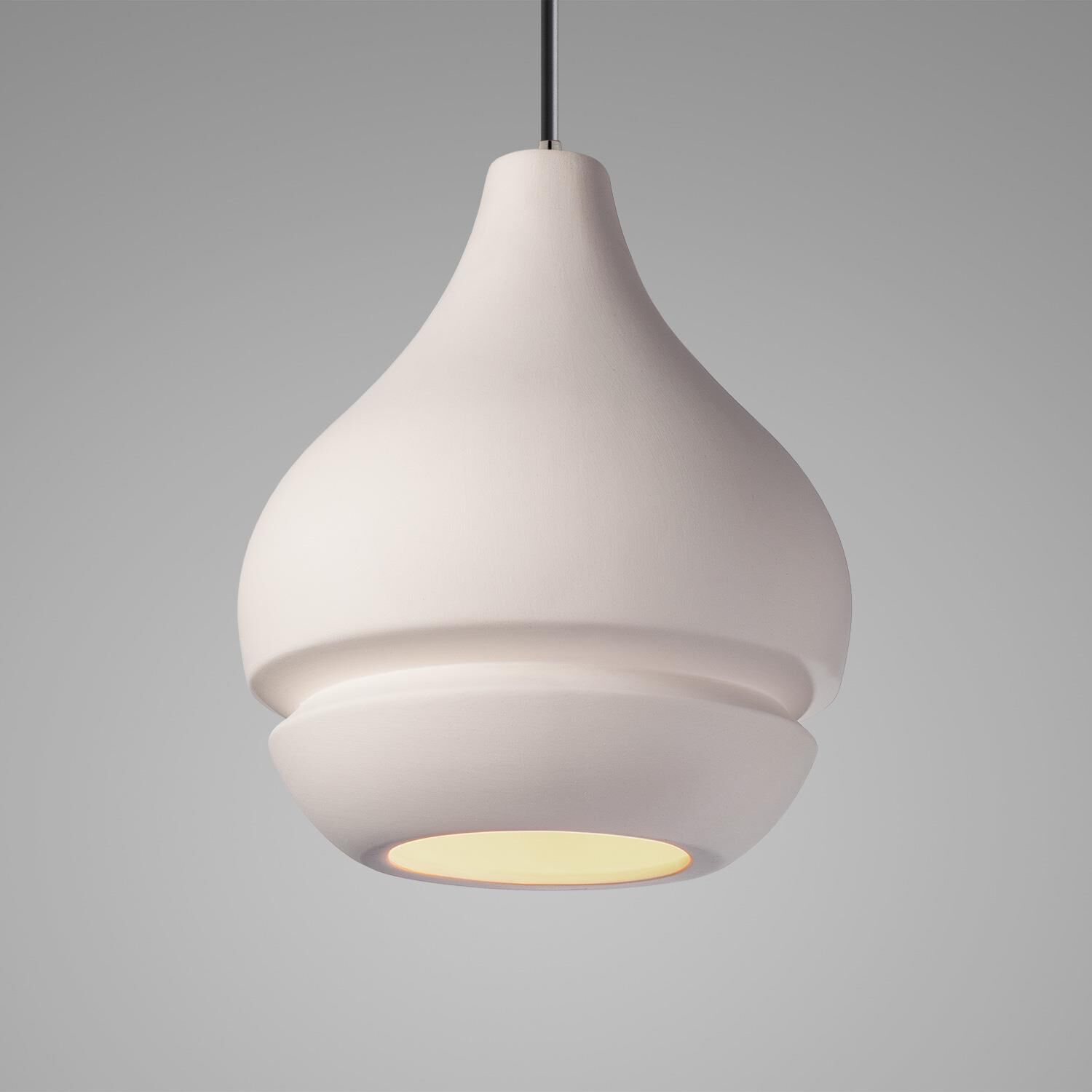 Justice Design Group Radiance 8 Inch Mini Pendant Radiance - CER-6400-WHT-CROM-RIGID-LED1-700 - Modern Contemporary