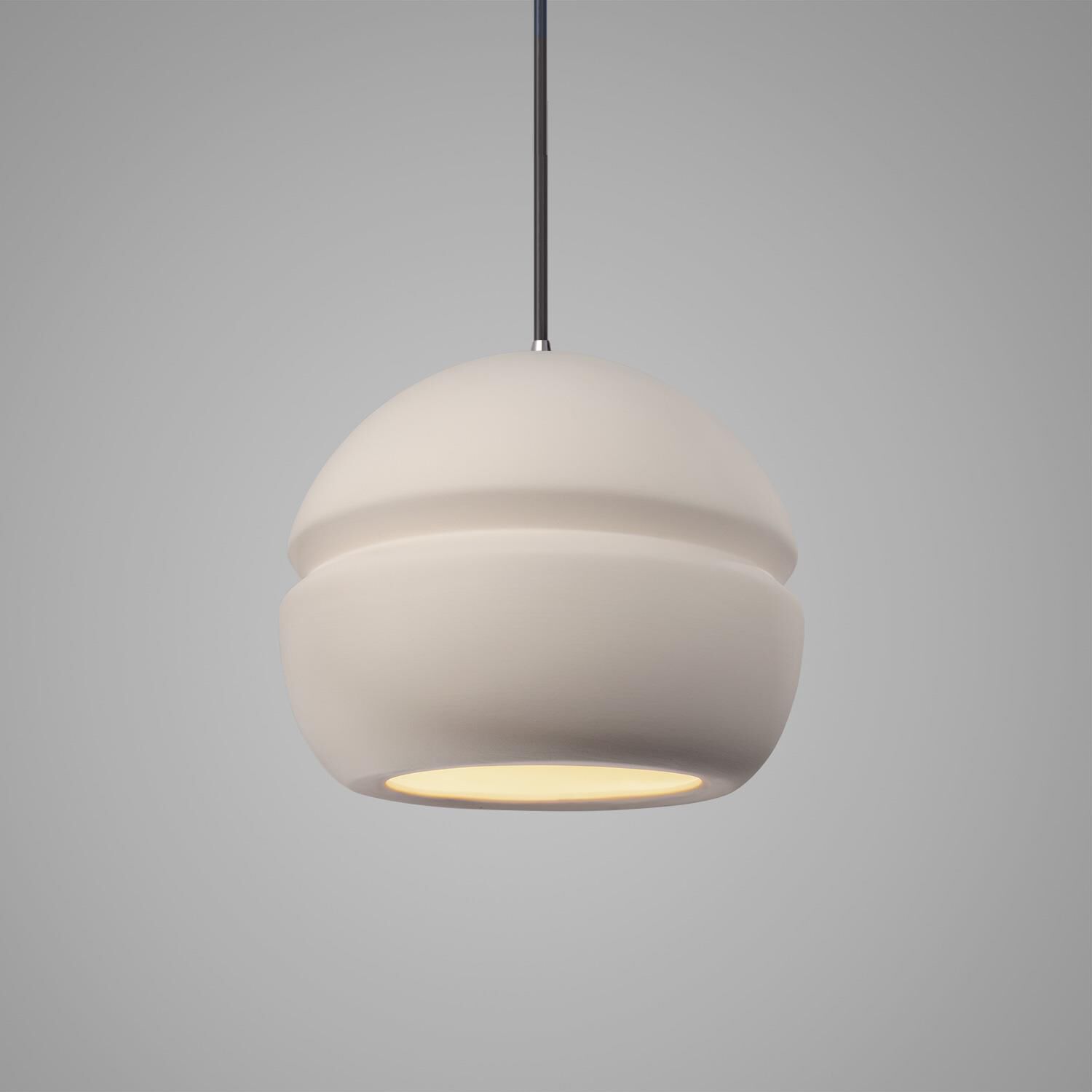 Justice Design Group Radiance 8 Inch Mini Pendant Radiance - CER-6410-RRST-CROM-RIGID-LED1-700 - Modern Contemporary