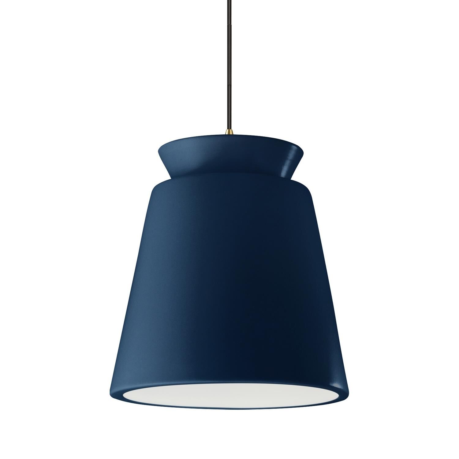 Justice Design Group Radiance Trapezoid 14 Inch Large Pendant Radiance Trapezoid - CER-6427-MDMT-ABRS-BKCD-LED1-700 - Modern Contemporary