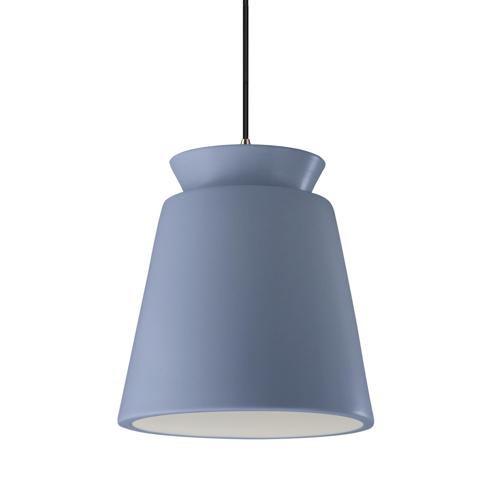 Justice Design Group Radiance Trapezoid 14 Inch Large Pendant Radiance Trapezoid - CER-6427-SKBL-DBRZ-BKCD-LED1-700 - Modern Contemporary