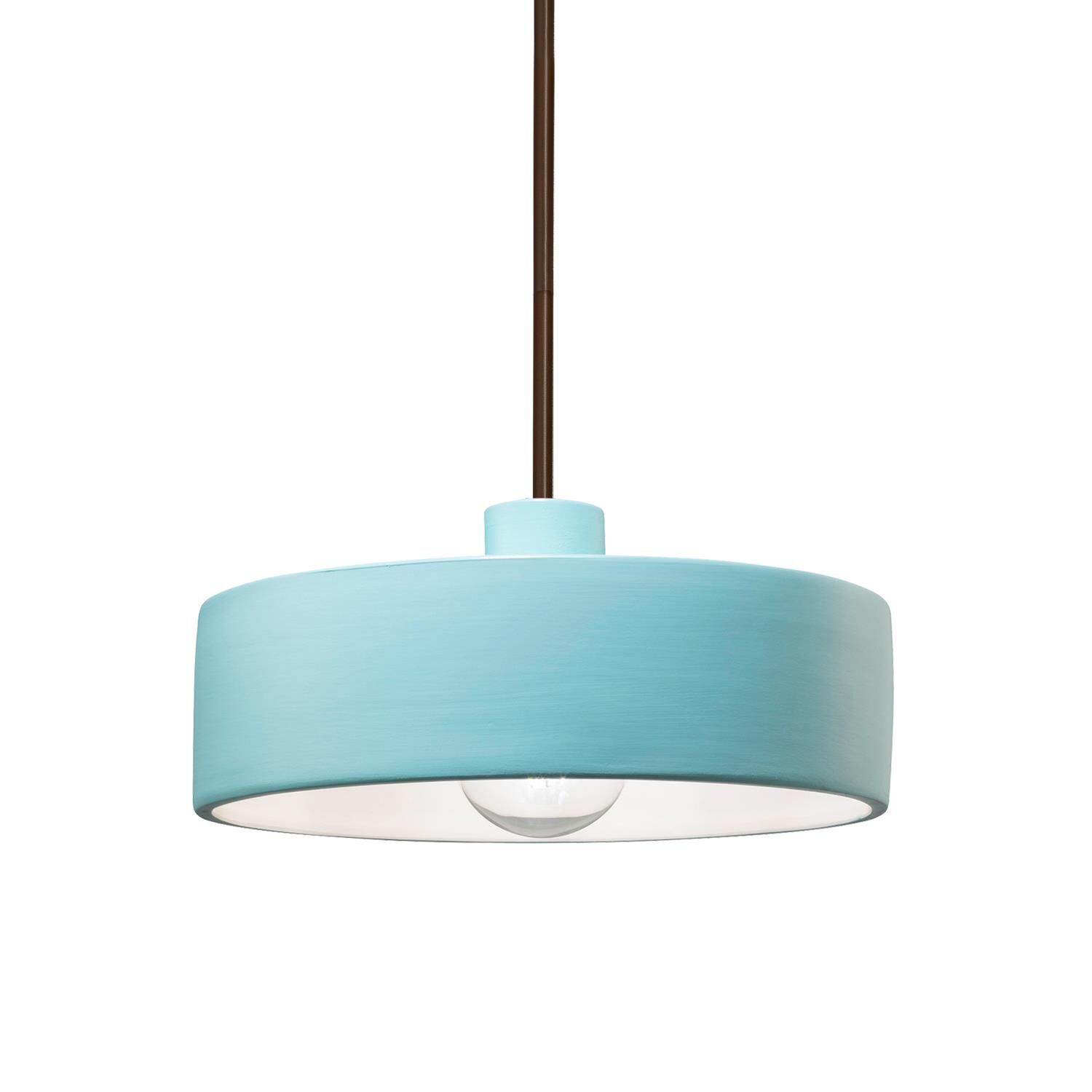 Justice Design Group Radiance Mini Pendant Radiance - CER-6460-RFPL-DBRZ-RIGID - Modern Contemporary