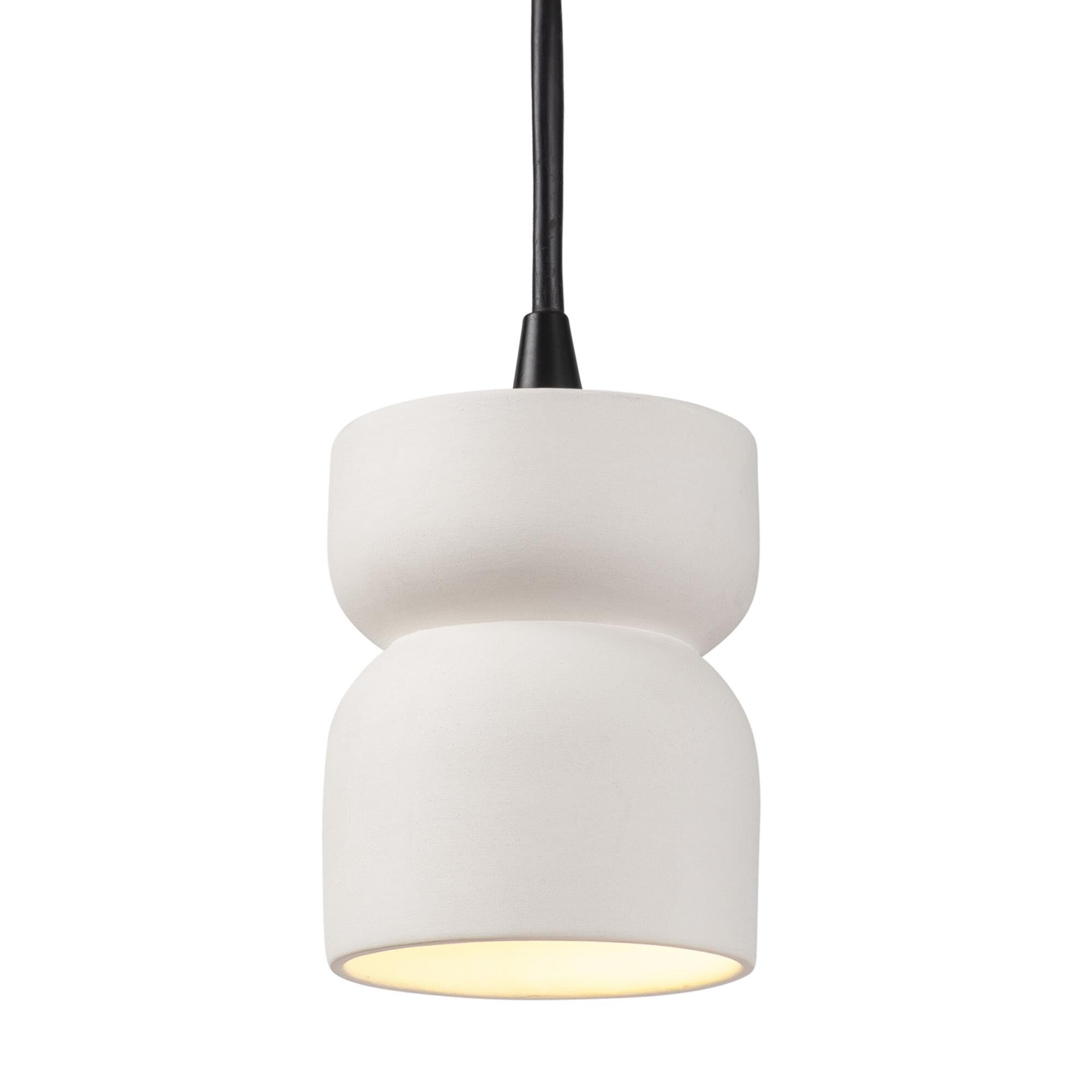 Justice Design Group Radiance Mini Pendant Radiance - CER-6500-VAN-CROM-BKCD - Modern Contemporary