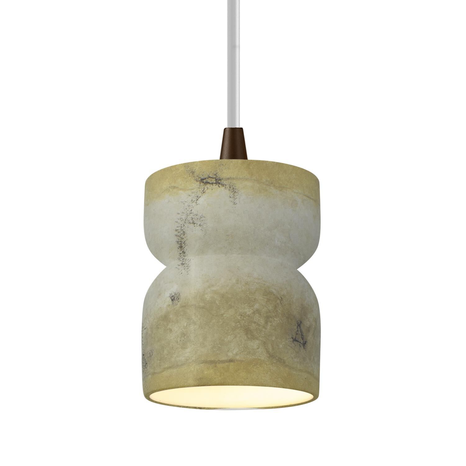 Justice Design Group Radiance Mini Pendant Radiance - CER-6500-TERA-NCKL-WTCD - Modern Contemporary
